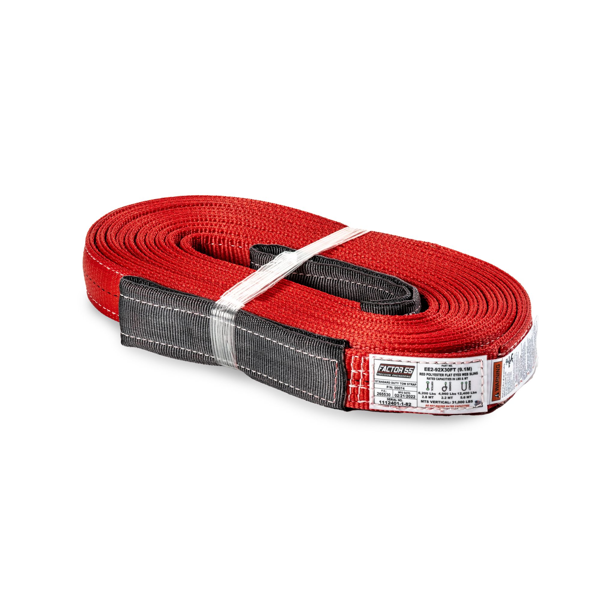 STANDARD DUTY TOW STRAP (30FT X 2IN)
