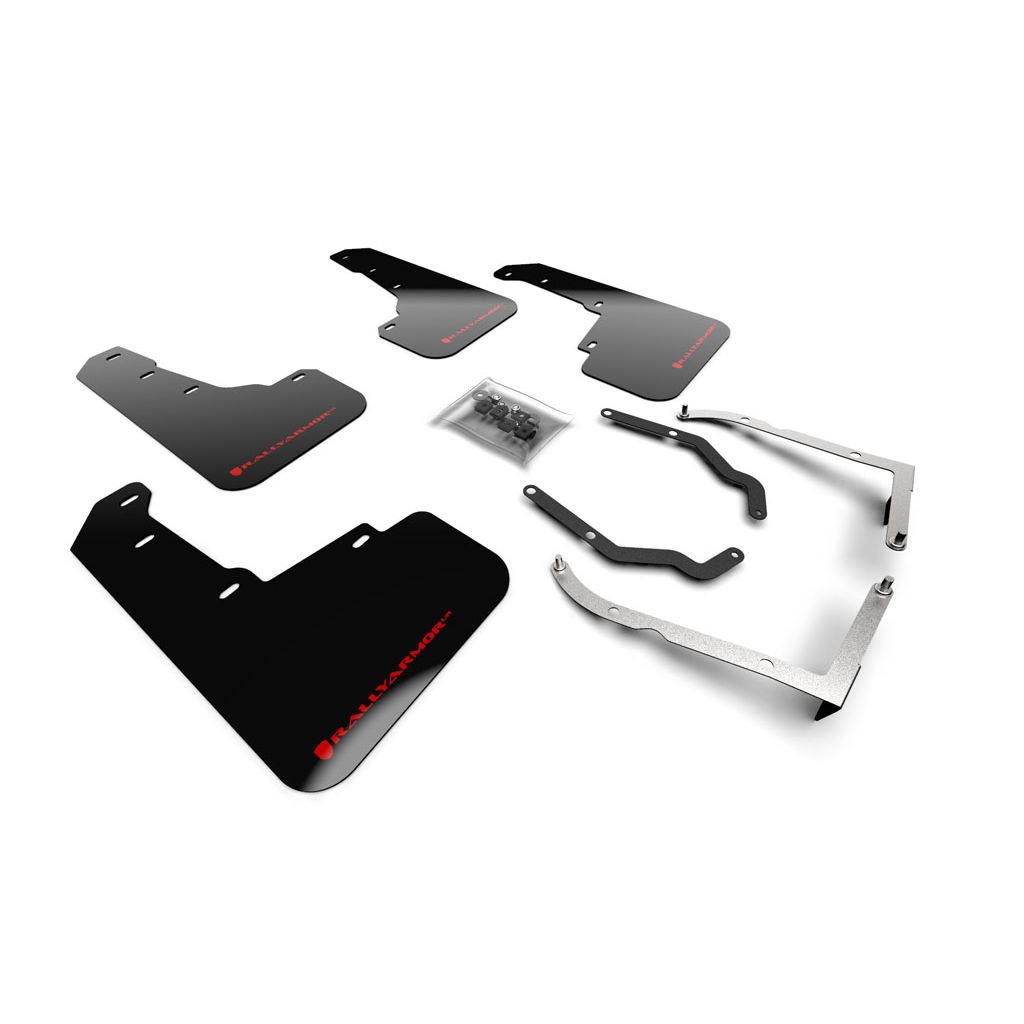 Rally Armor MF46-LTUR-BLK/RD - 2018-2023 Subaru Crosstrek Limited, Premium, Sport - Black Mud Flap/Red Logo
