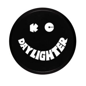 KC Hilites 6 in Soft Vinyl cover - Round - Pair - Black / White KC Daylighter Logo