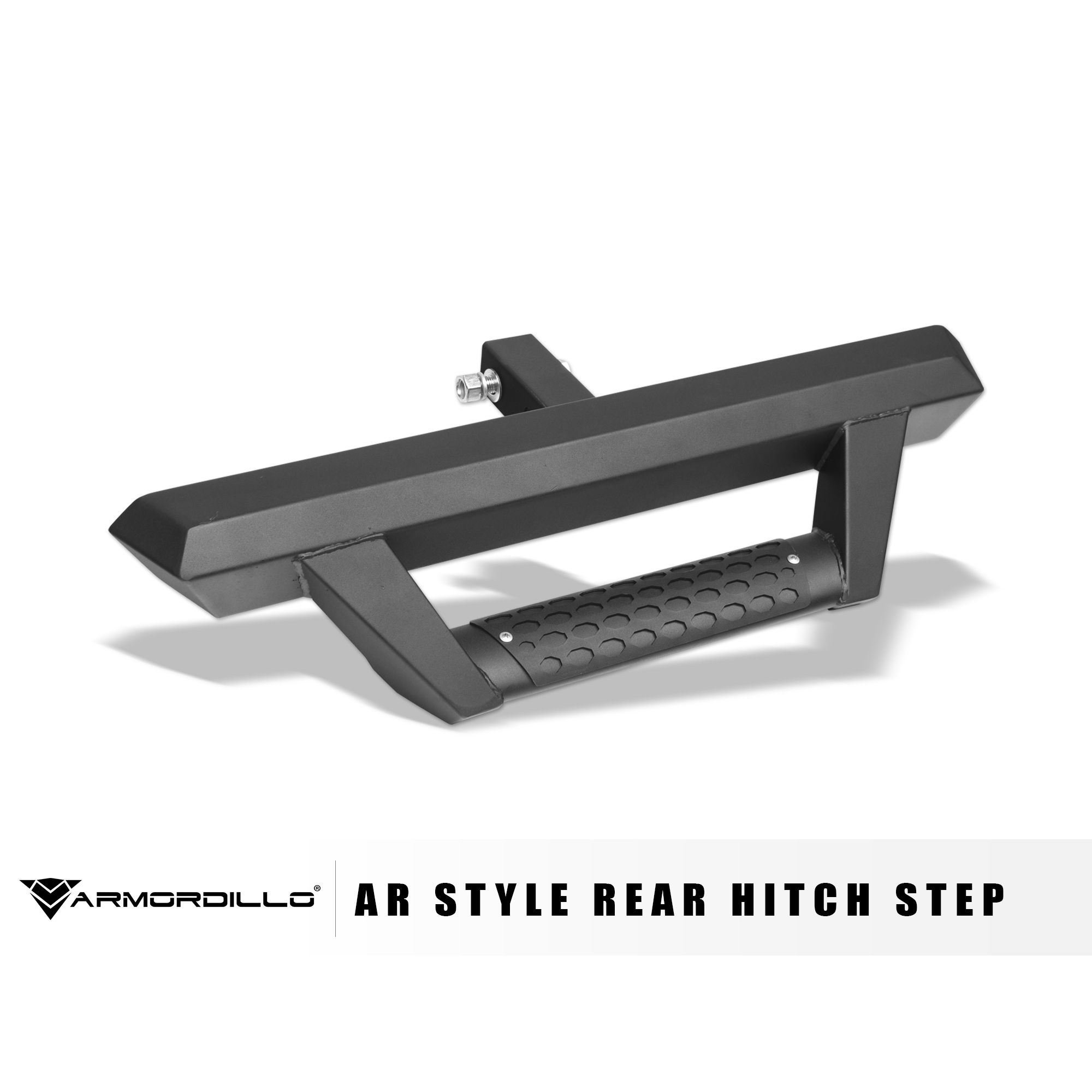 Armordillo 2" Reciever AR Style Rear Hitch Step - Black