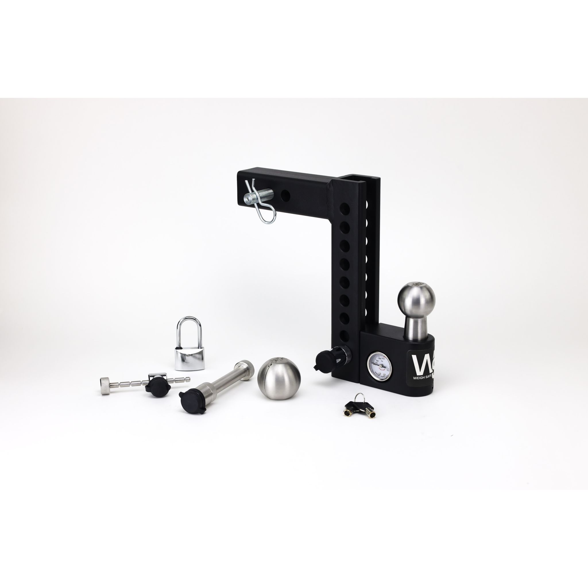 Aero Hitch By Weigh Safe 8" Drop, 2" Shank w/ Keyed Alike Lockset (12.5K GTWR)