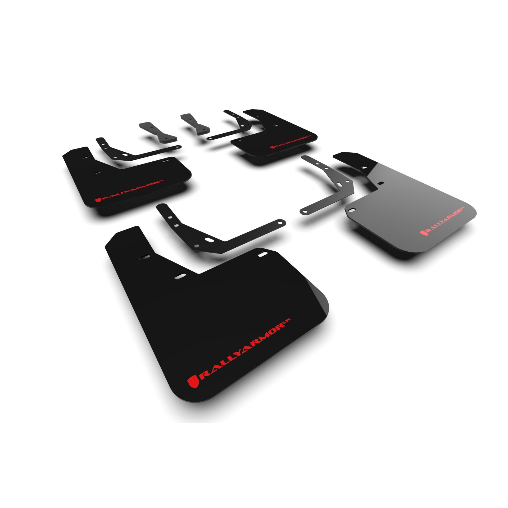 Rally Armor MF103-UR-BLK-RD - 2024-25 Hyundai Kona N Line - Black Mud Flap/Red Logo