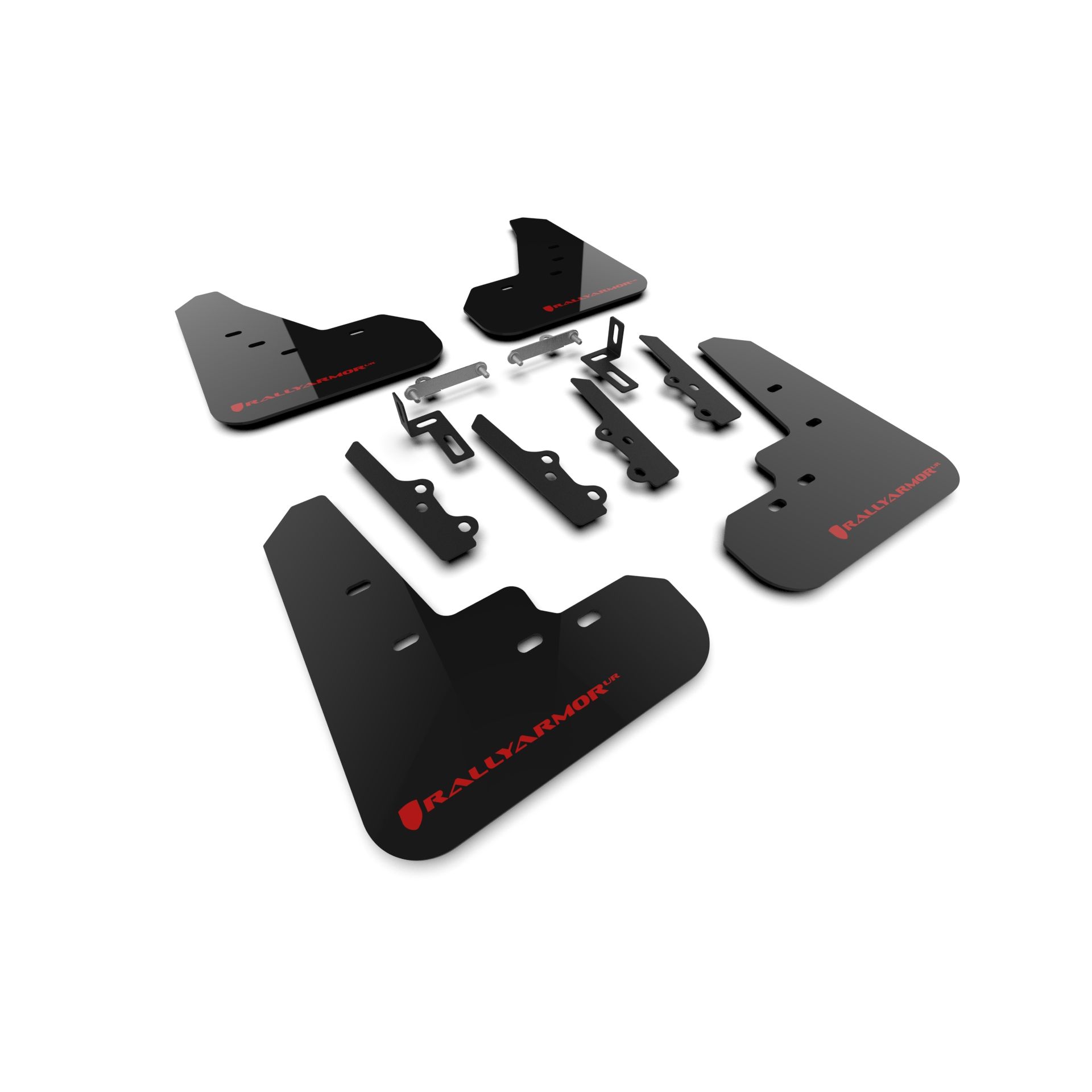 Rally Armor MF111-UR-BLK-RD - 2025 Kia K4  - Black Mud Flap/Red Logo