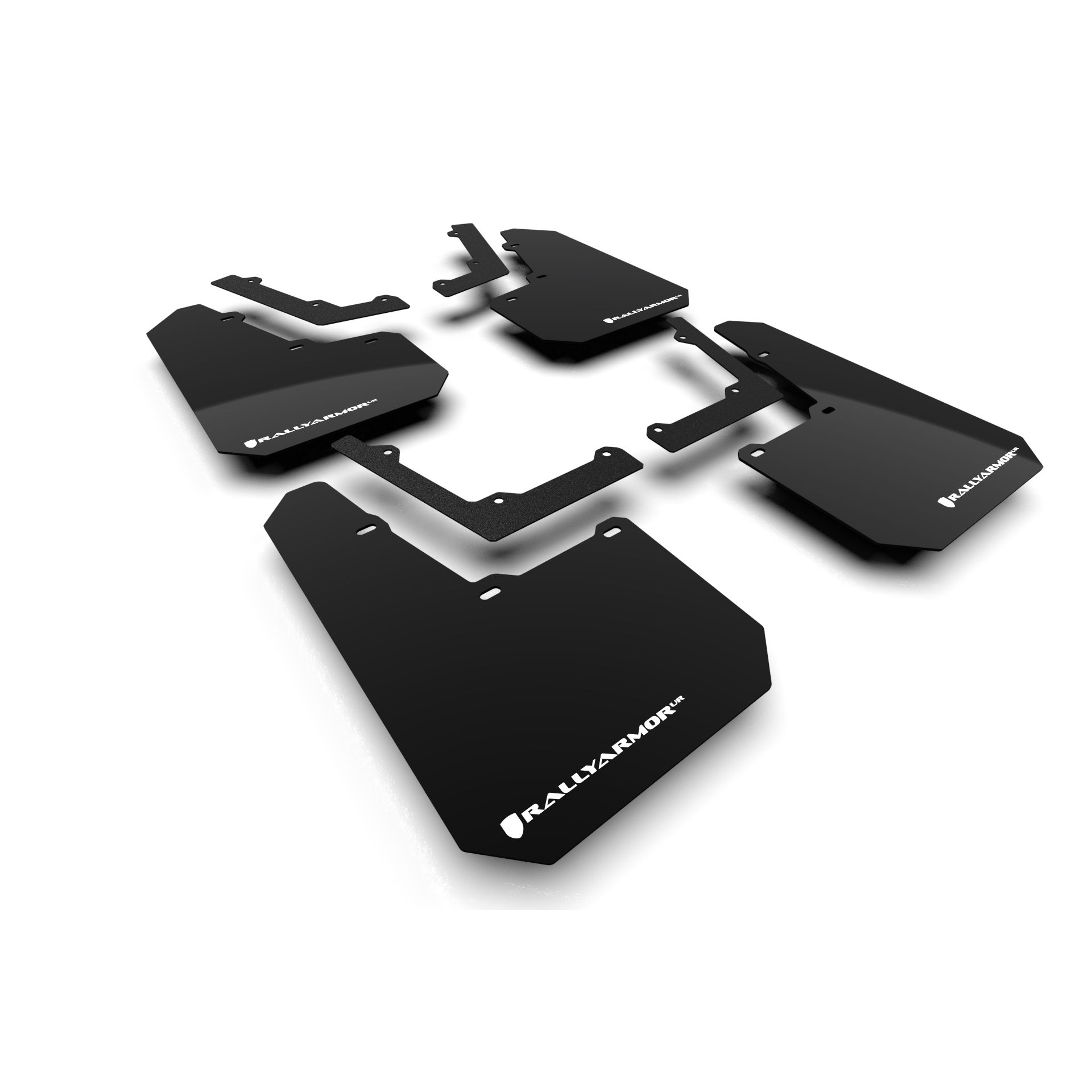 Rally Armor MF112-UR-BLK-WH - 2024-25 Tesla Cybertruck - Black Mud Flap/White Logo