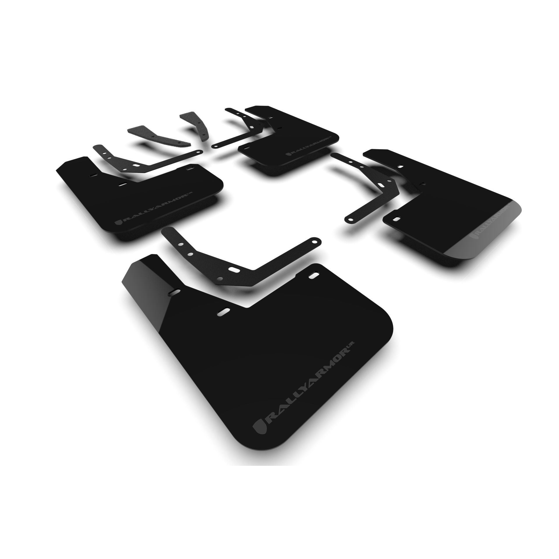 Rally Armor MF113-UR-BLK-GRY - 2024 Hyundai Kona N Line - Black Mud Flap/Grey Logo