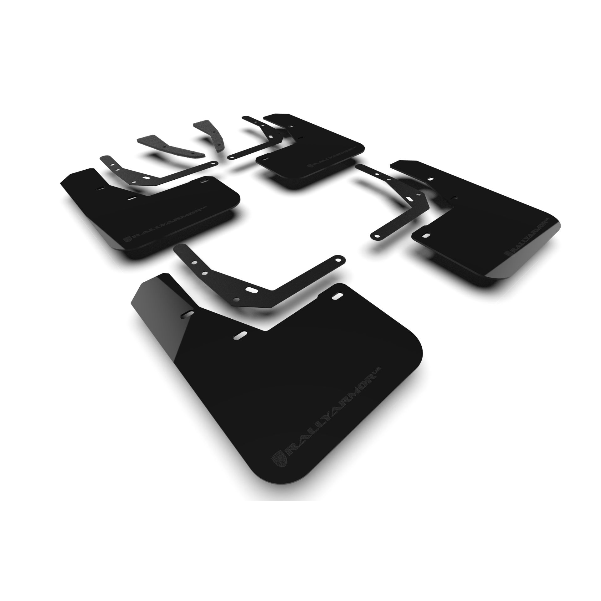 Rally Armor MF113-UR-BLK-MBK - 2024 Hyundai Kona N Line - Black Mud Flap/Metallic Black Logo