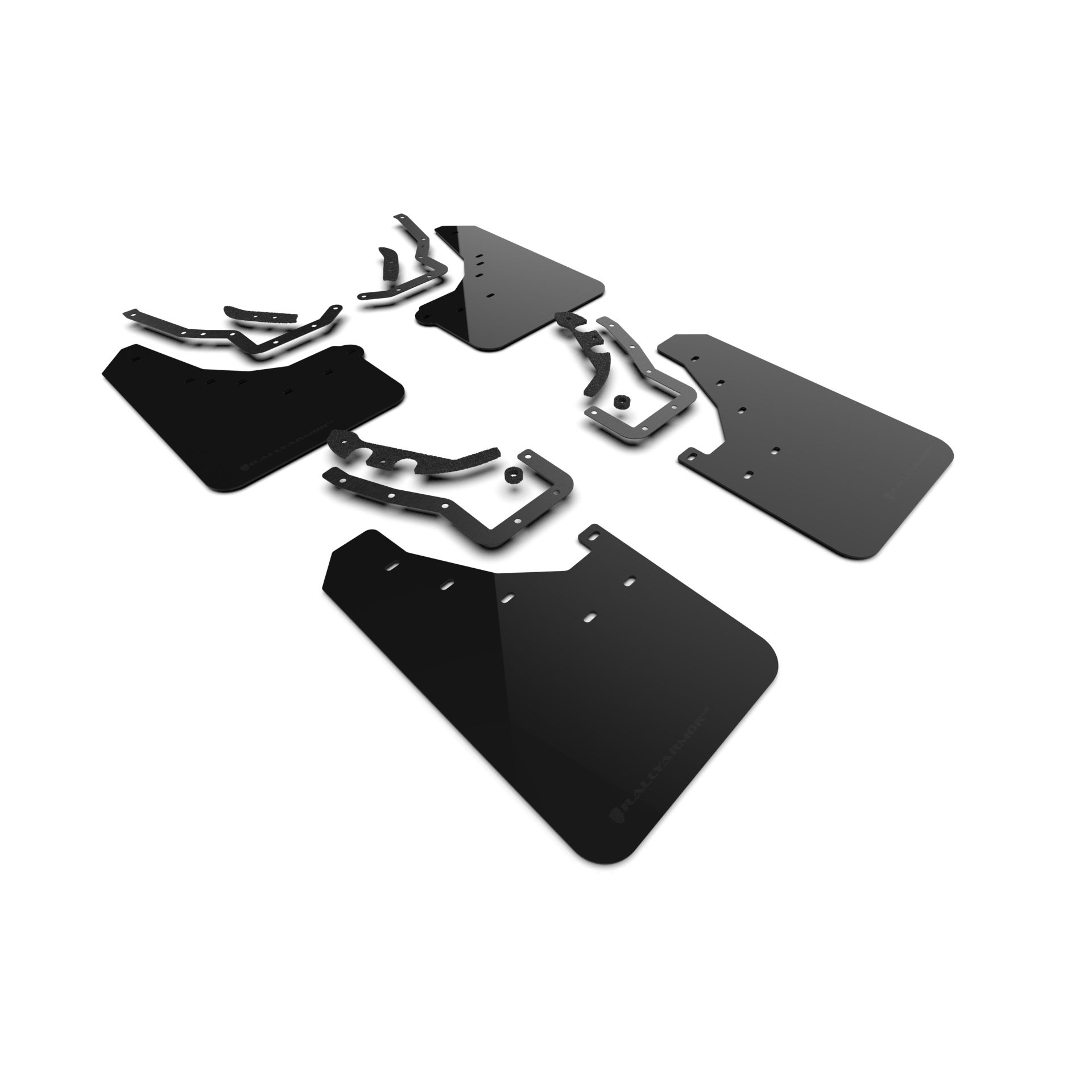 Rally Armor MF114-UR-BLK-MBK - 2024-25 Toyota Tacoma - Black Mud Flap/Metallic Black Logo