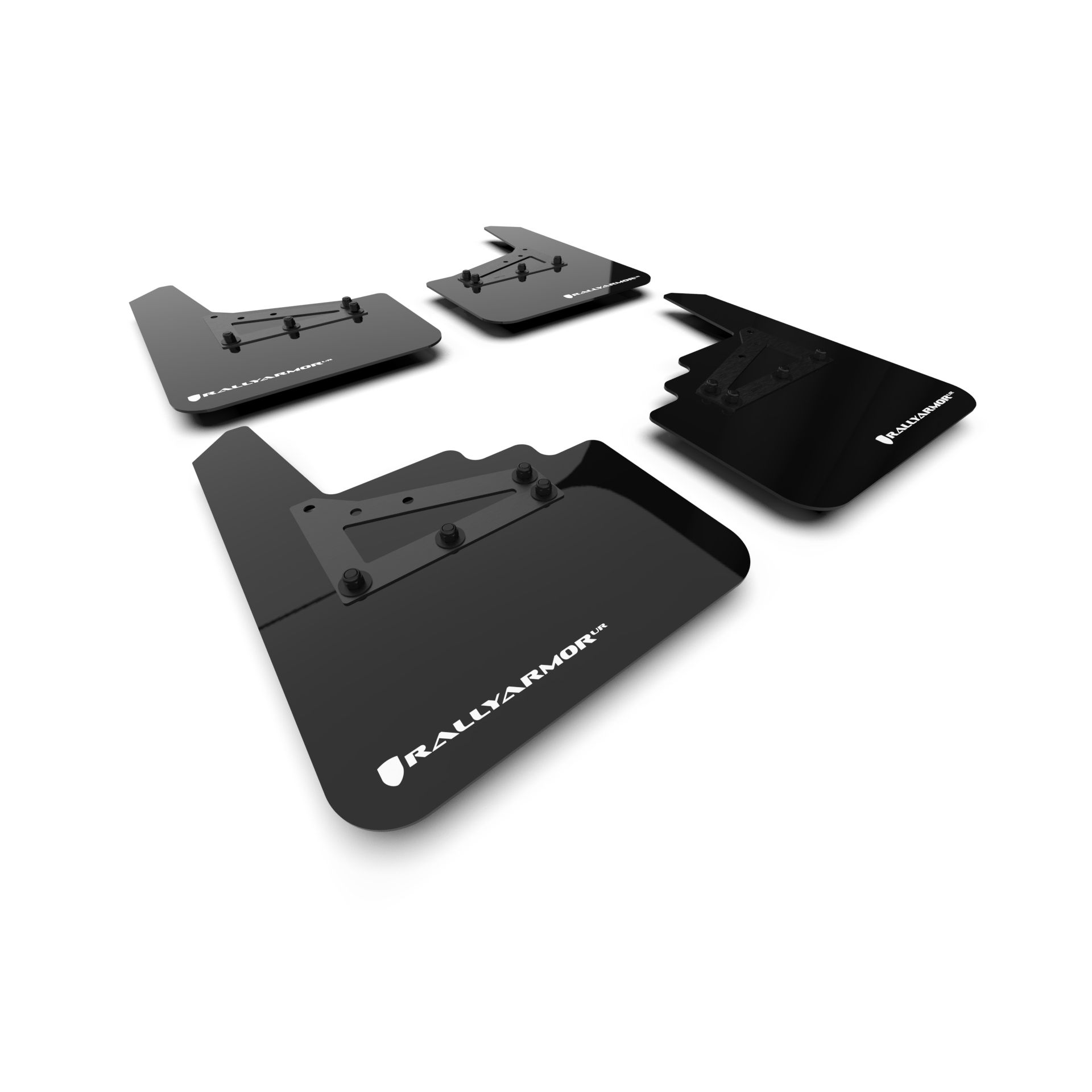 Rally Armor MF115-UR-BLK-WH - 2021-25 Ford F-150 - Black Mud Flap/White Logo