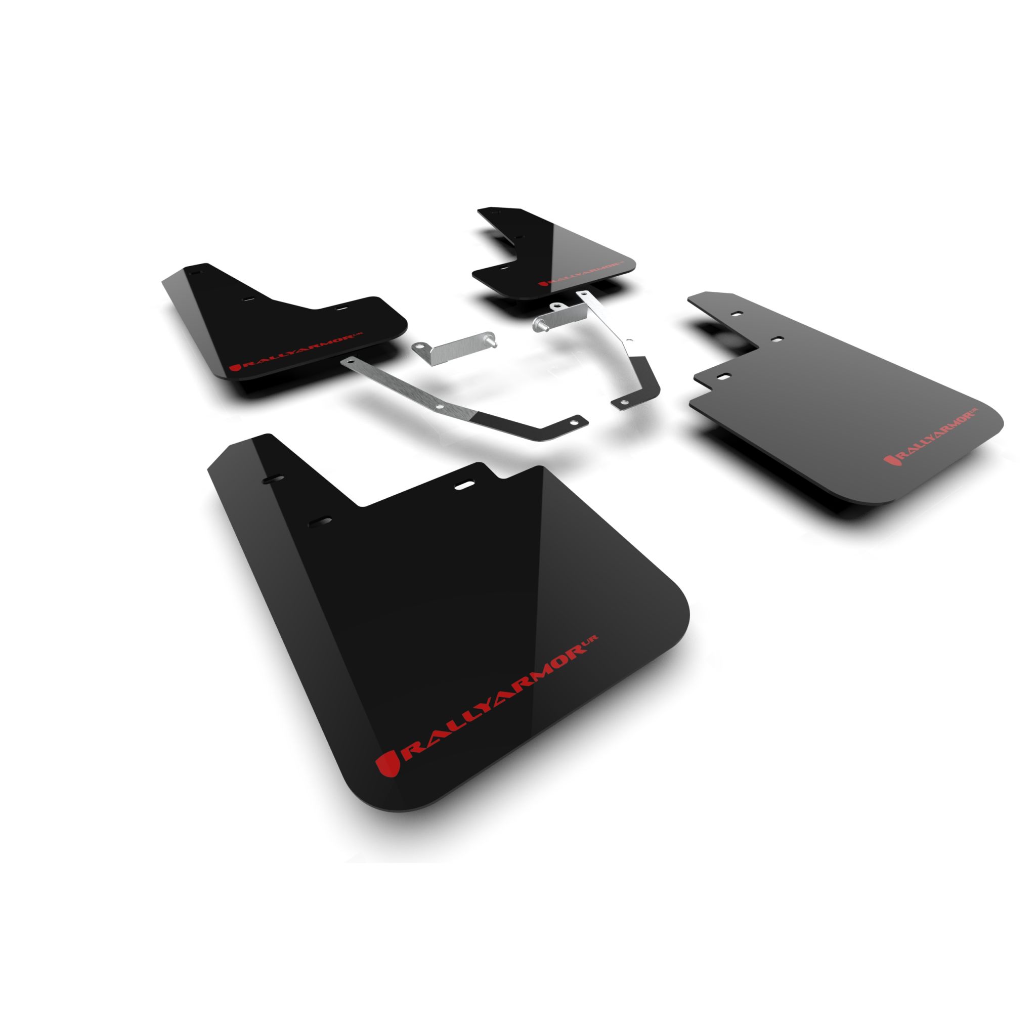 Rally Armor MF116-UR-BLK-RD - 2024-25 Crosstrek Wilderness - Black Mud Flap/Red Logo