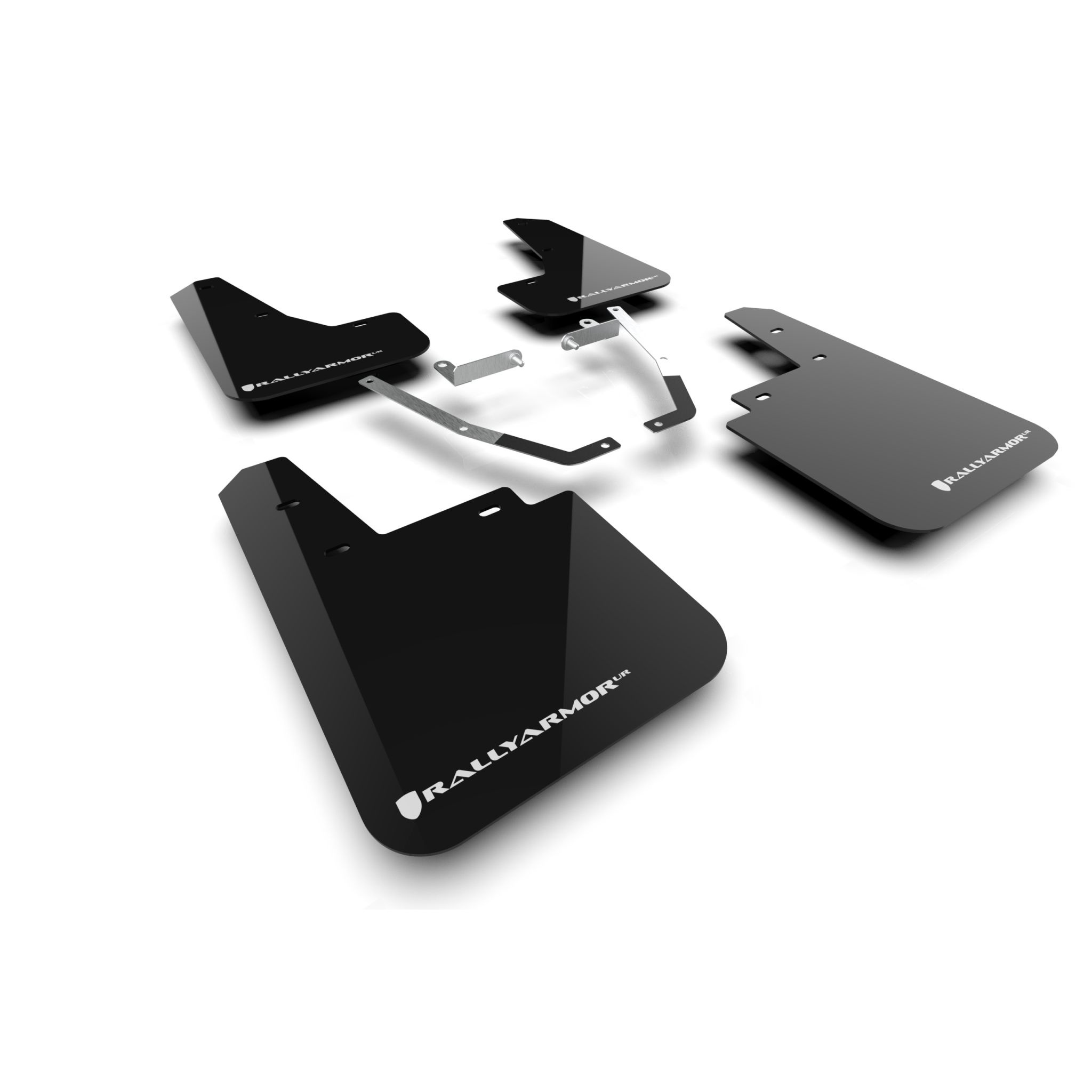 Rally Armor MF116-UR-BLK-WH - 2024-25 Crosstrek Wilderness - Black Mud Flap/White Logo
