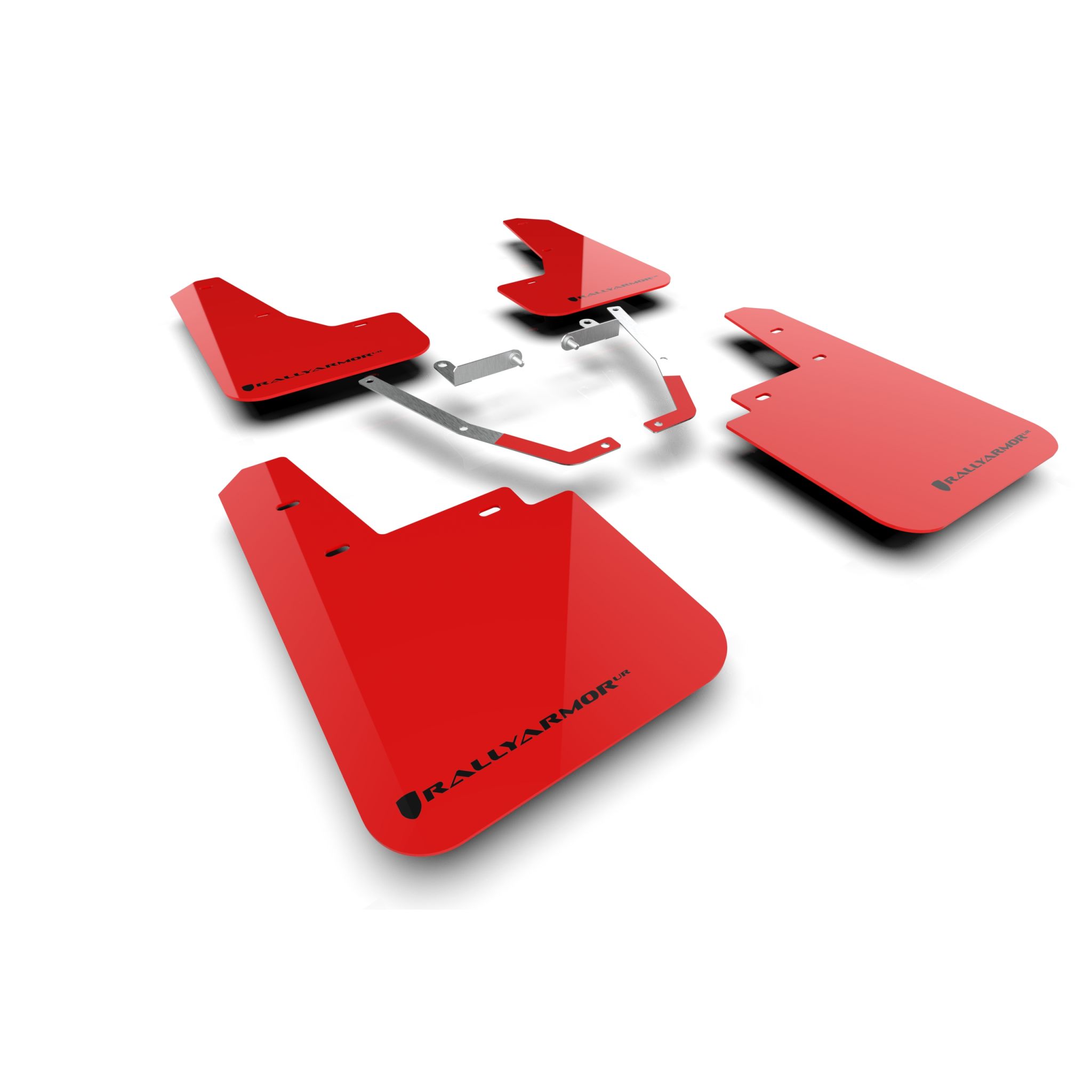 Rally Armor MF116-UR-RD-BLK - 2024-25 Crosstrek Wilderness - Red Mud Flap/Black Logo