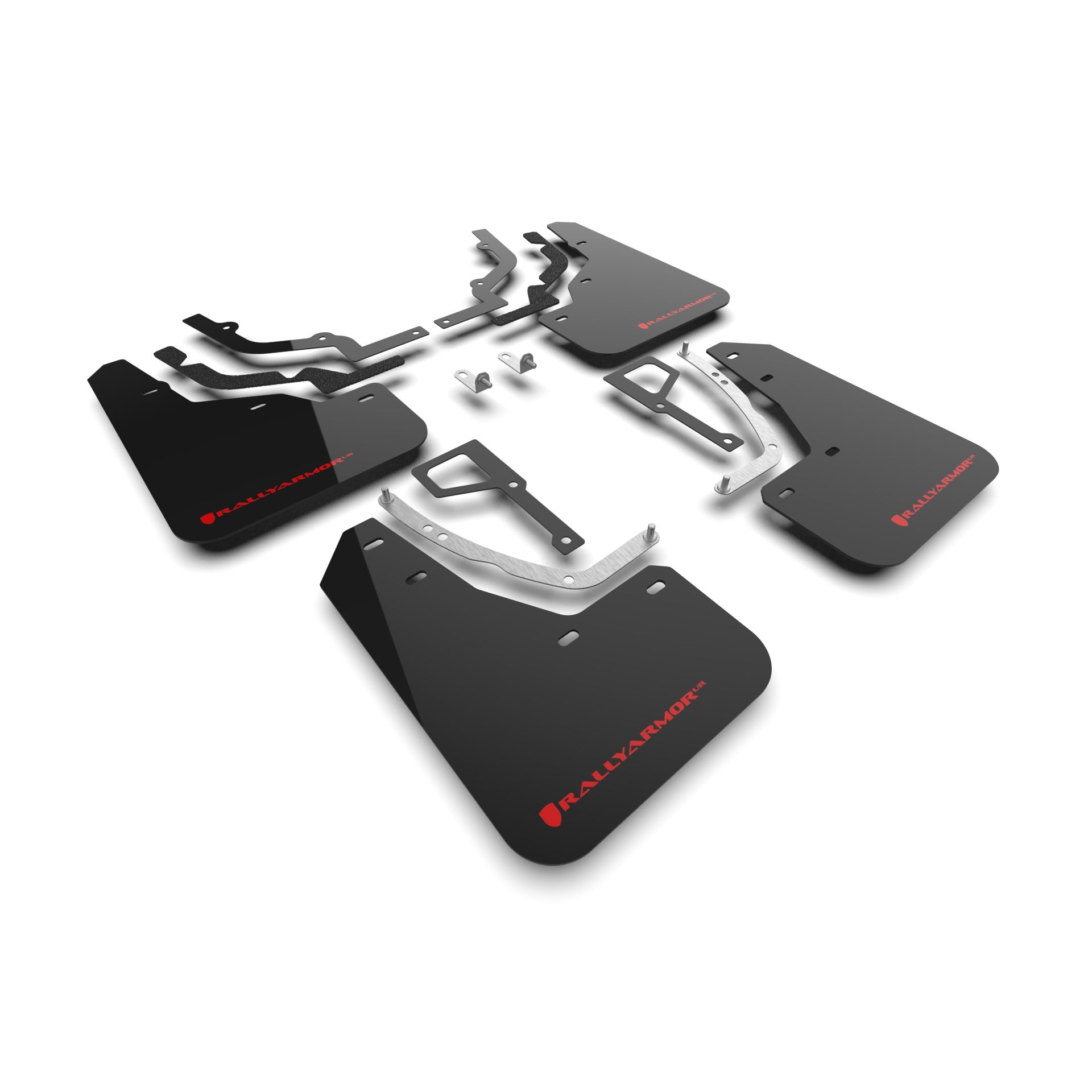 Rally Armor MF117-UR-BLK-RD - 2025 Hyundai Ioniq 5 N - Black Mud Flap/Red Logo