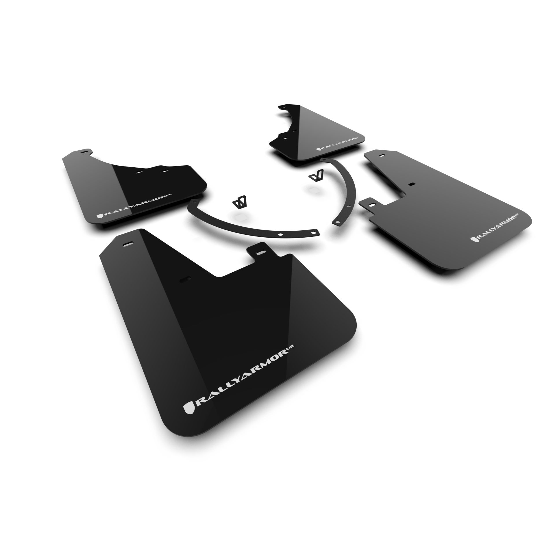 Rally Armor MF118-UR-BLK-WH - 2024-25 Hyundai Santa Fe & XRT - Black Mud Flap/White Logo