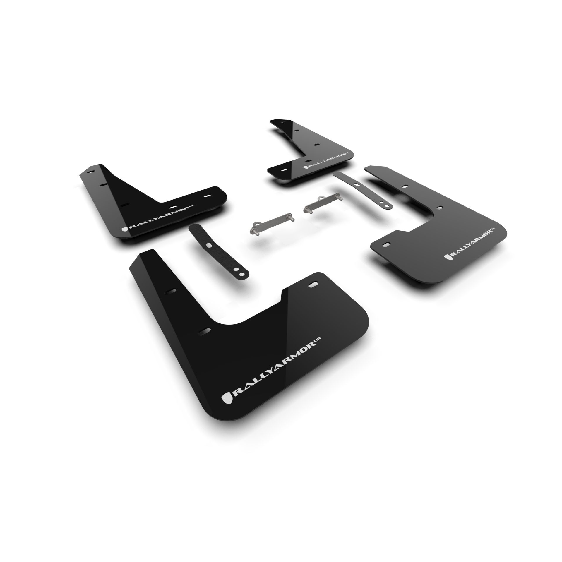 Rally Armor MF120-UR-BLK-WH - 2024-25 Hyundai Elantra N & N Line - Black Mud Flap/White Logo