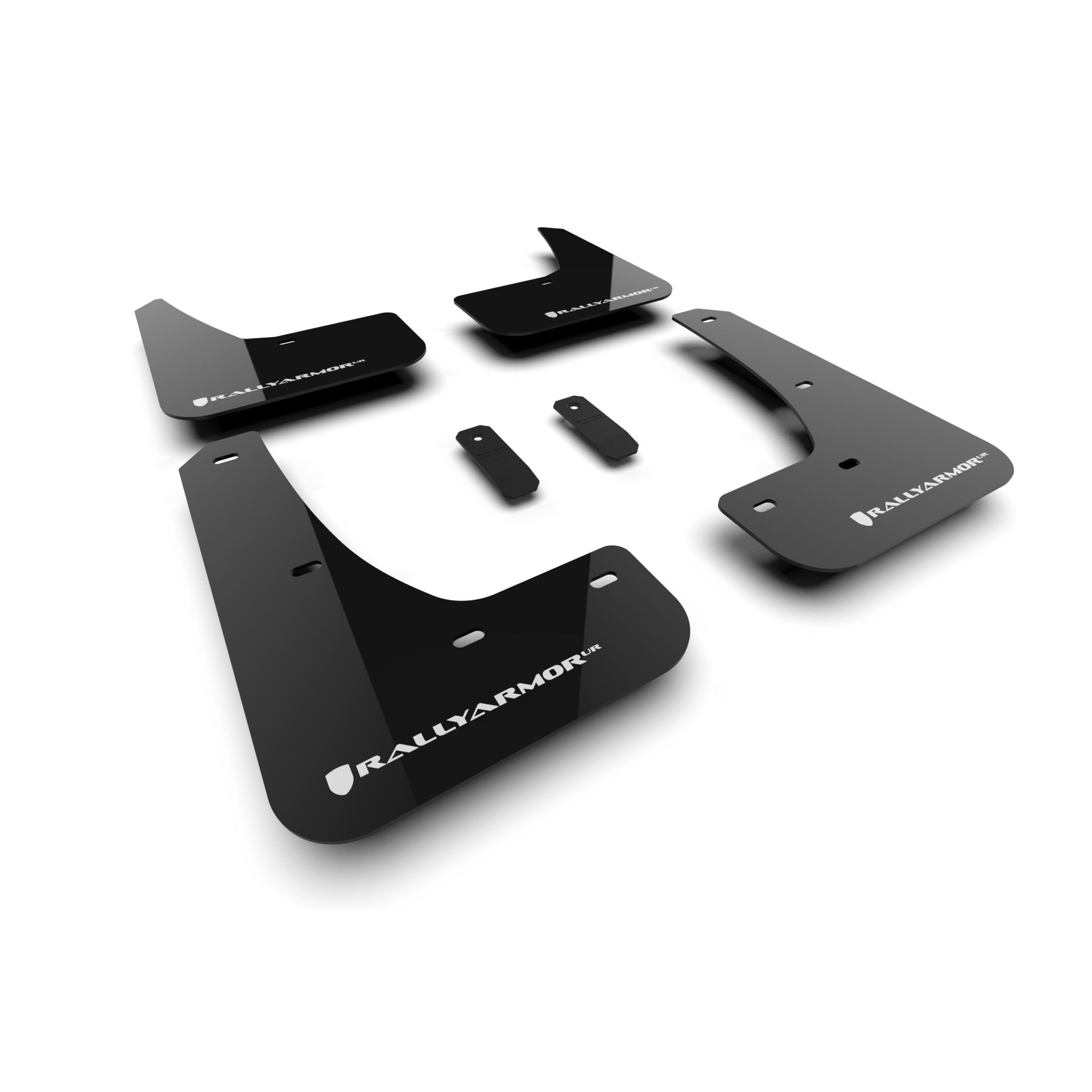 Rally Armor MF122-UR-BLK-WH - 2024-25 Tesla Model 3 Highland - Black Mud Flap/White Logo