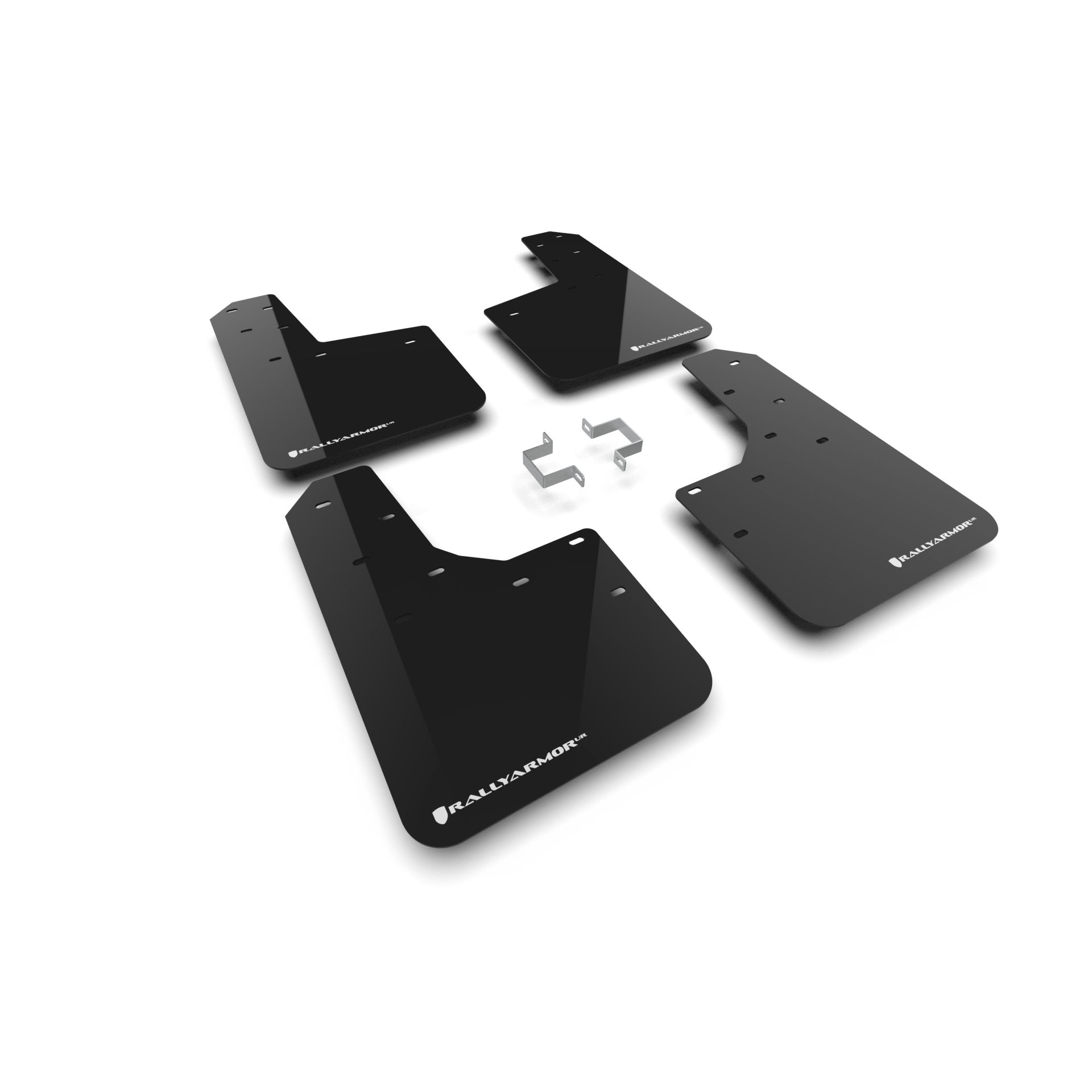 Rally Armor MF123-UR-BLK-WH - 2023-25 Ford Ranger Raptor  - Black Mud Flap/White Logo