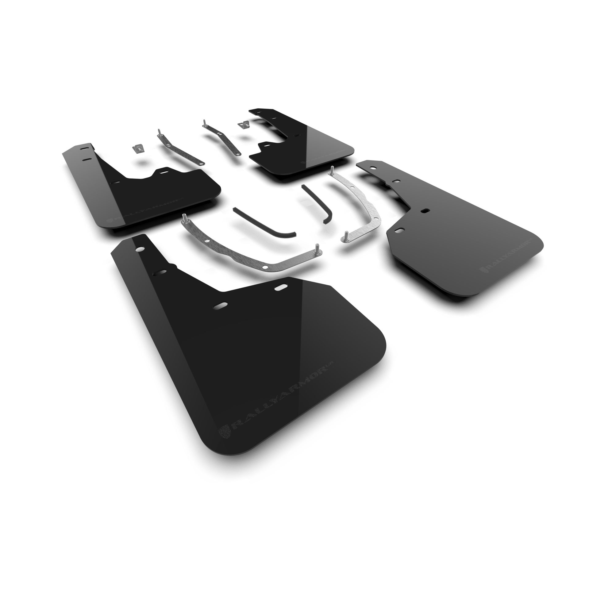 Rally Armor MF125-UR-BLK-MBK - 2025 Hyundai Tucson ICE, XRT  - Black Mud Flap/Metallic Black Logo