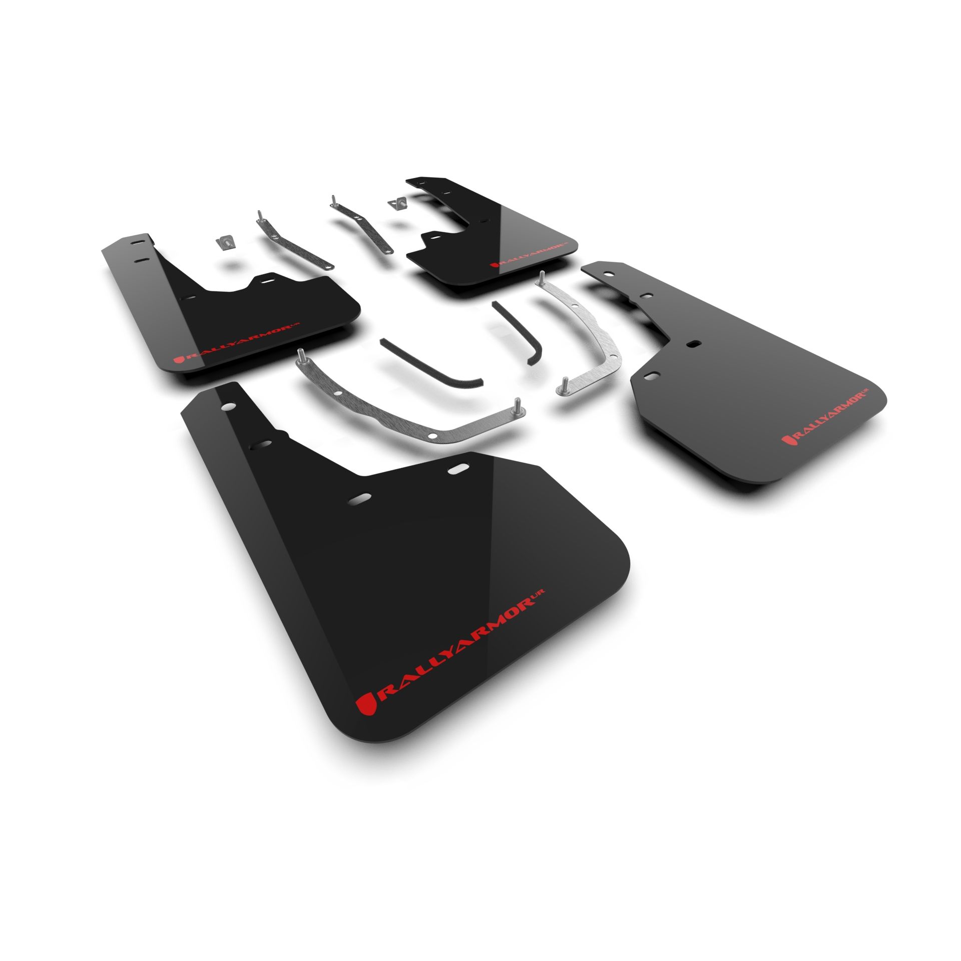 Rally Armor MF125-UR-BLK-RD - 2025 Hyundai Tucson ICE, XRT  - Black Mud Flap/Red Logo