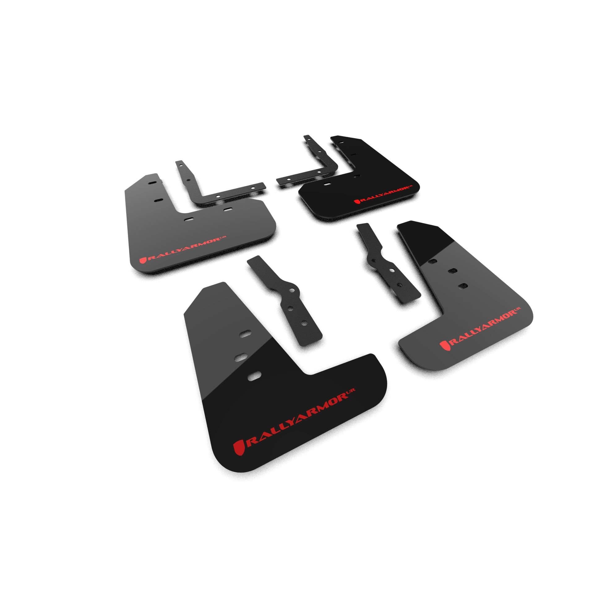 Rally Armor MF126-UR-BLK-RD - 2024-25 Ford Mustang - Black Mud Flap/Red Logo