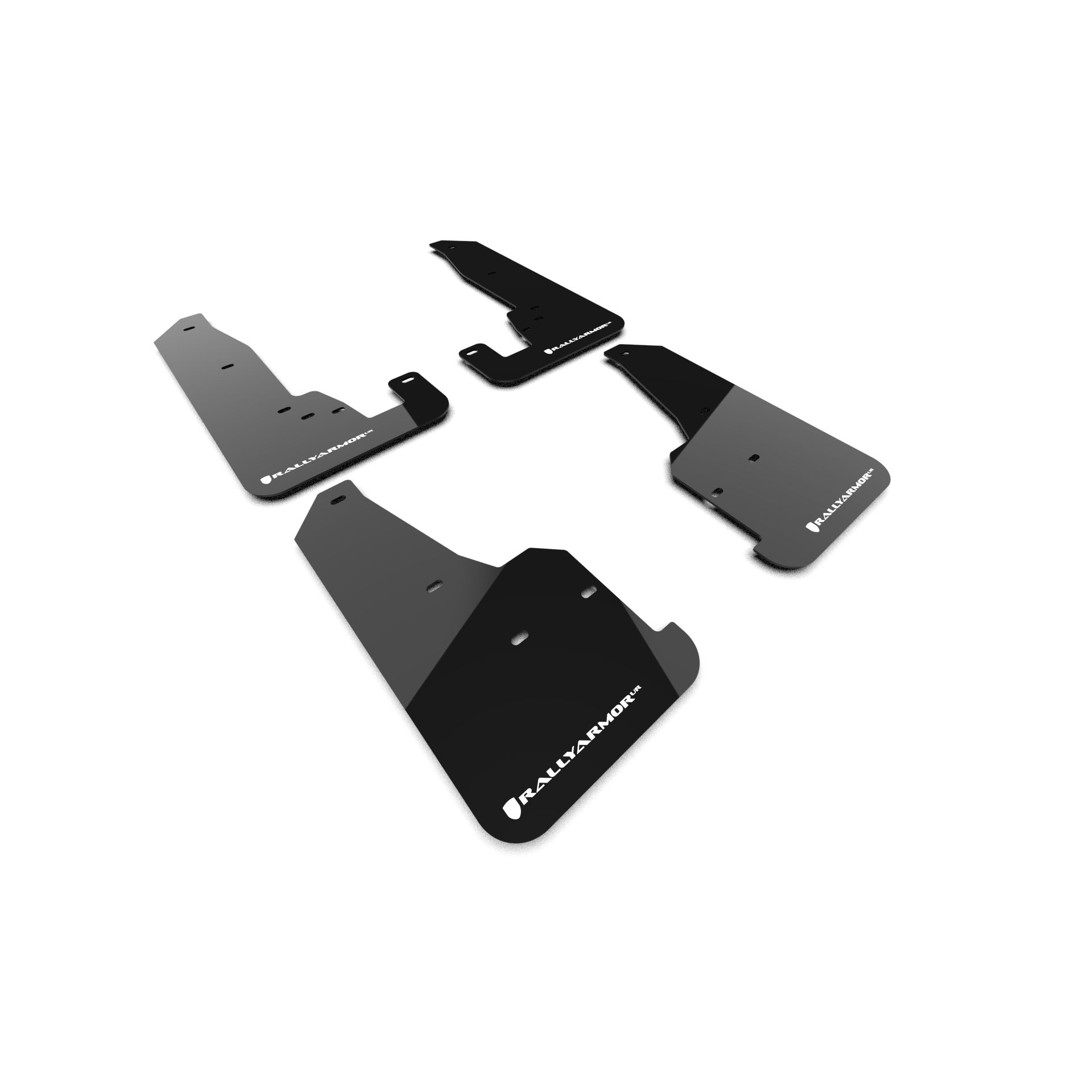 Rally Armor MF134-UR-BLK-WH - 2018-22 Jeep Grand Cherokee Trackhawk - Black Mud Flap/White Logo