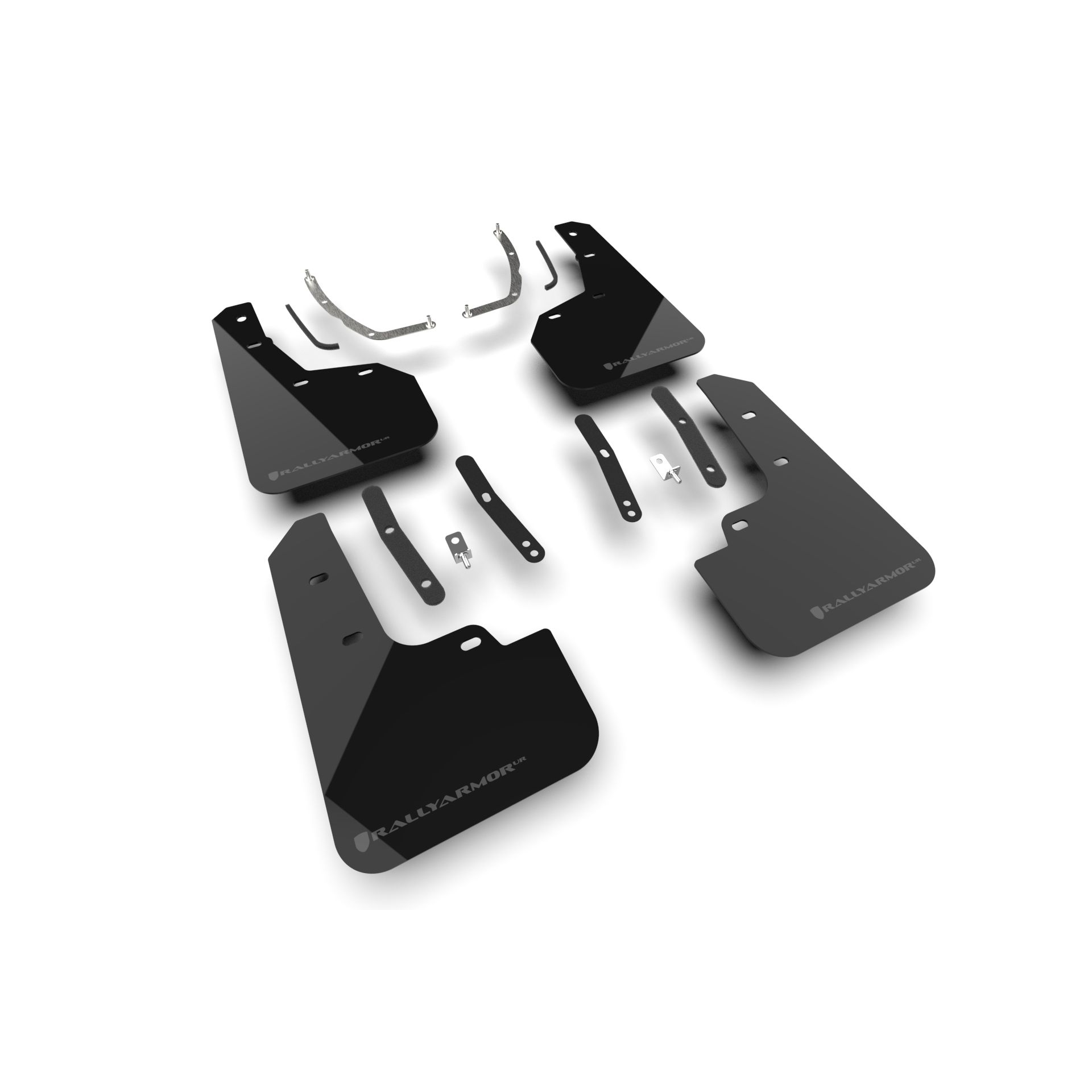 Rally Armor MF135-UR-BLK-DGRY - 2025 Hyundai Tucson Hybrid, N-Line - Black Mud Flap/Dark Grey Logo