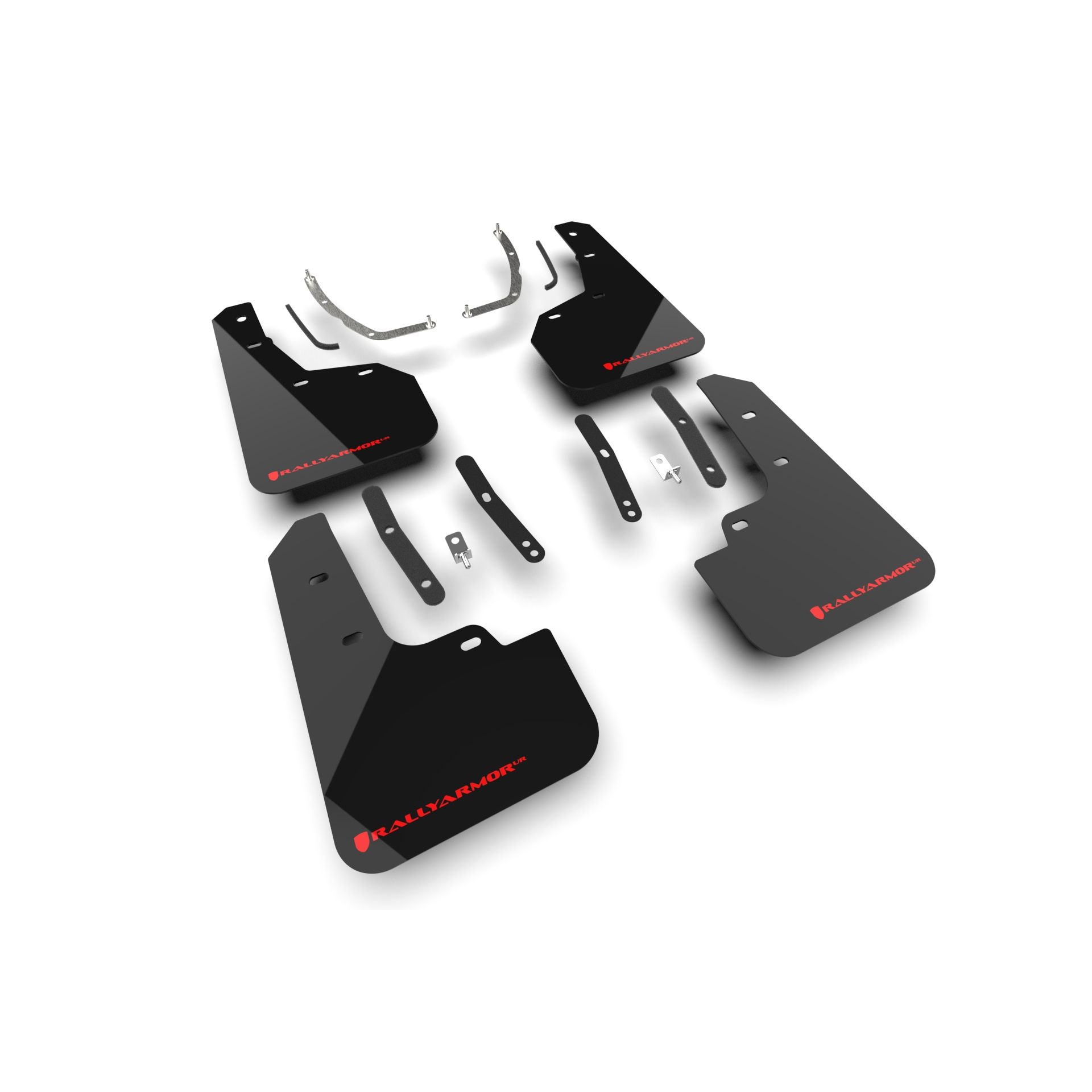 Rally Armor MF135-UR-BLK-RD - 2025 Hyundai Tucson Hybrid, N-Line - Black Mud Flap/Red Logo