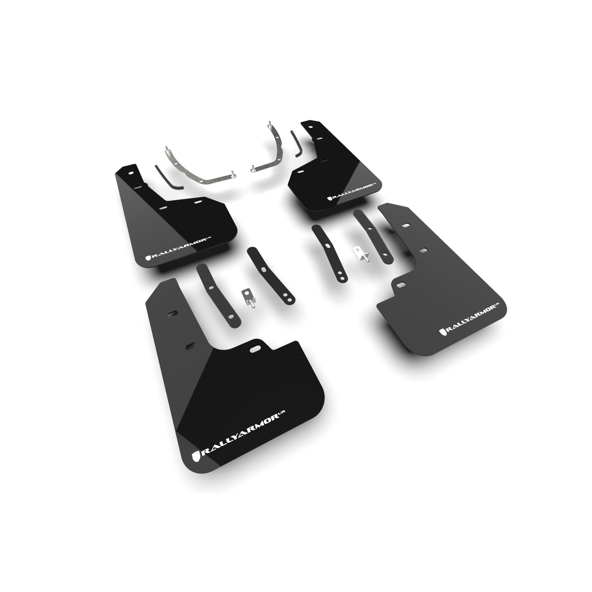 Rally Armor MF135-UR-BLK-WH - 2025 Hyundai Tucson Hybrid, N-Line - Black Mud Flap/White Logo