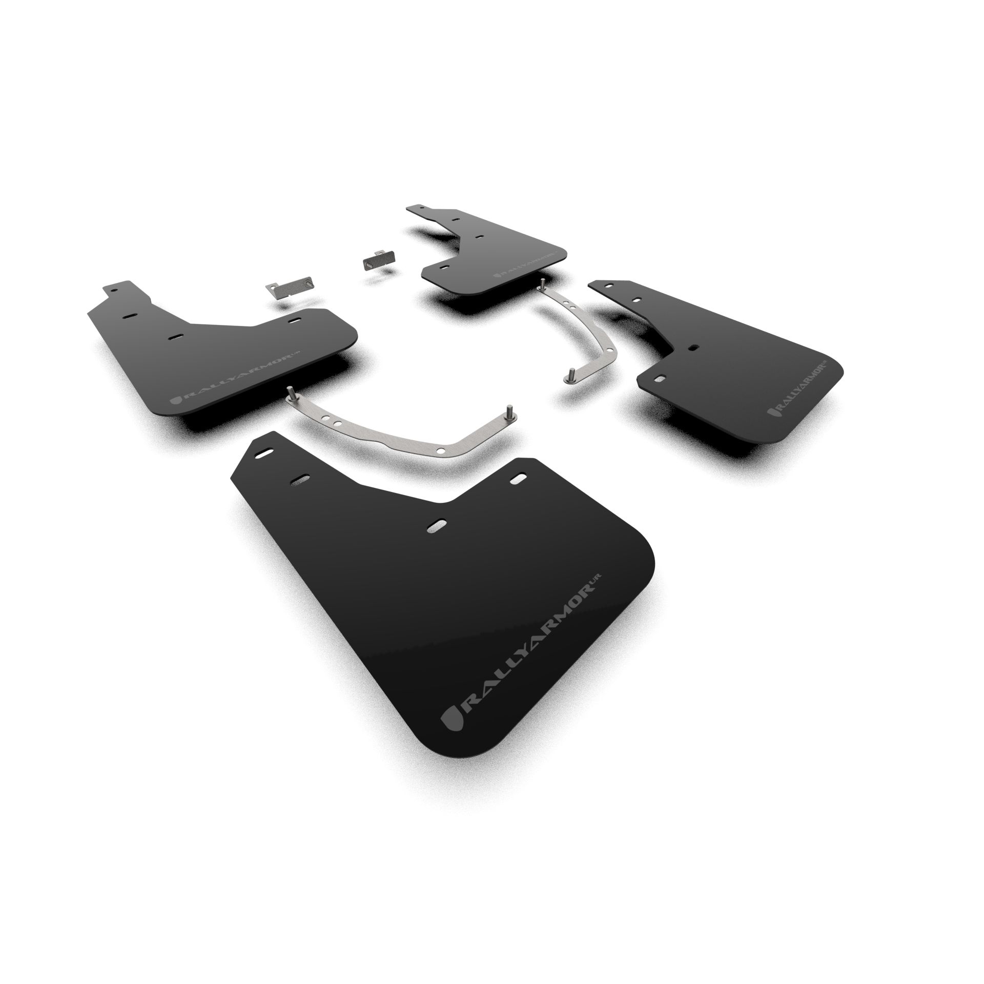 Rally Armor MF137-UR-BLK-SIL - 2025 Hyundai Ioniq 5 PE  - Black Mud Flap/Silver Logo