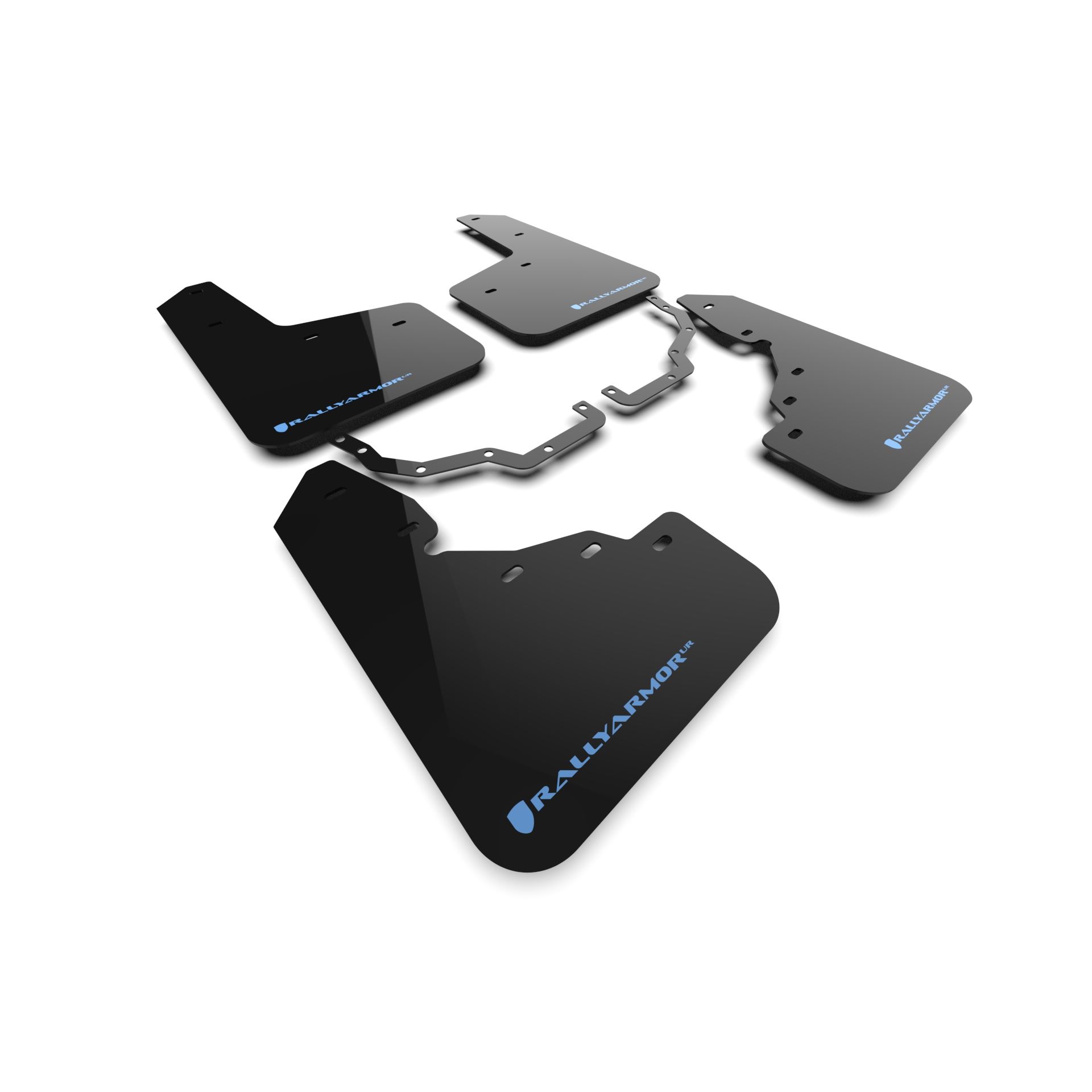 Rally Armor MF138-UR-BLK-LBL - 2022-25 Toyota Land Cruiser - Black Mud Flap/Light Blue Logo