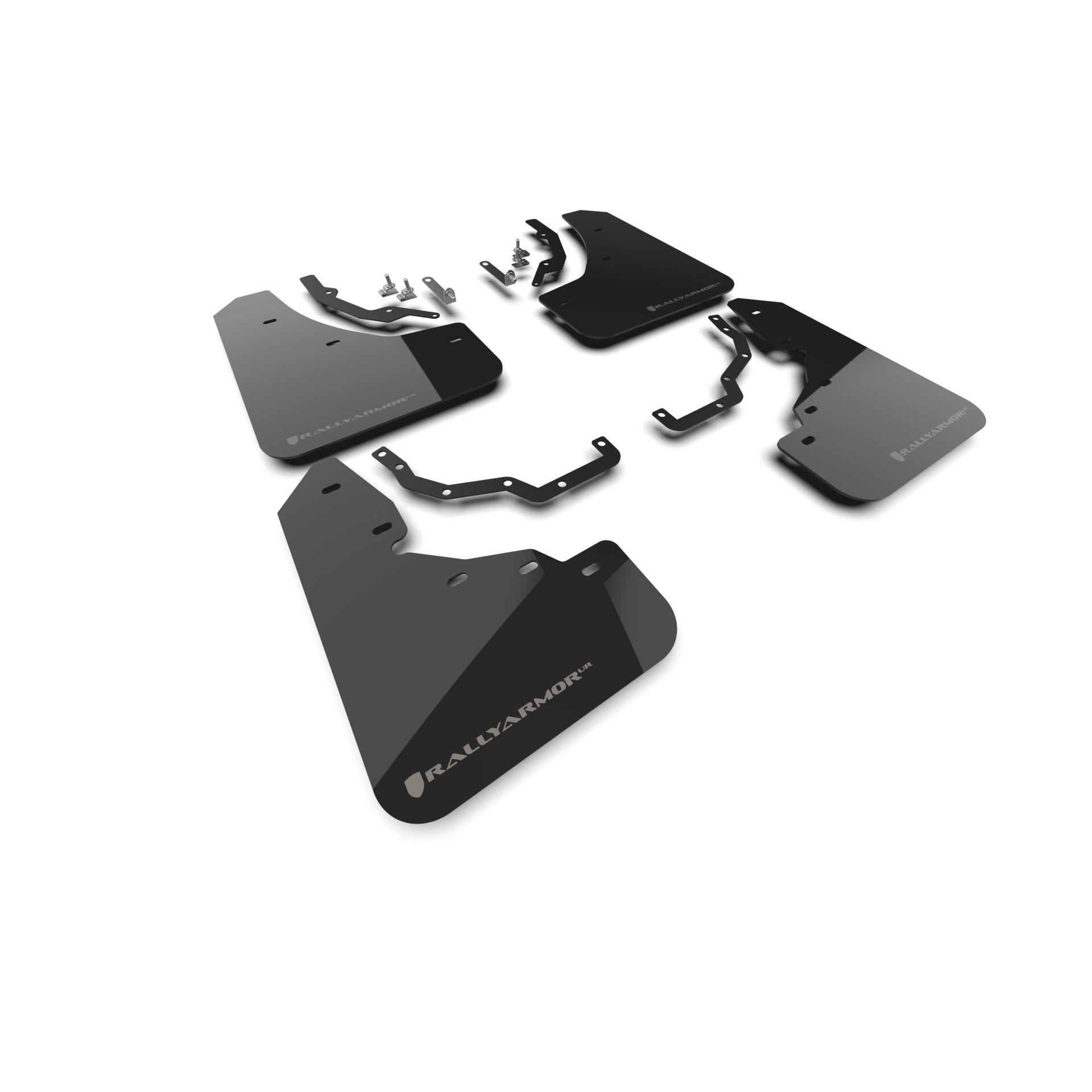 Rally Armor MF162-UR-BLK-SIL - 2024-25 Lexus GX-550 Luxury, Premium - Black Mud Flap/Silver Logo