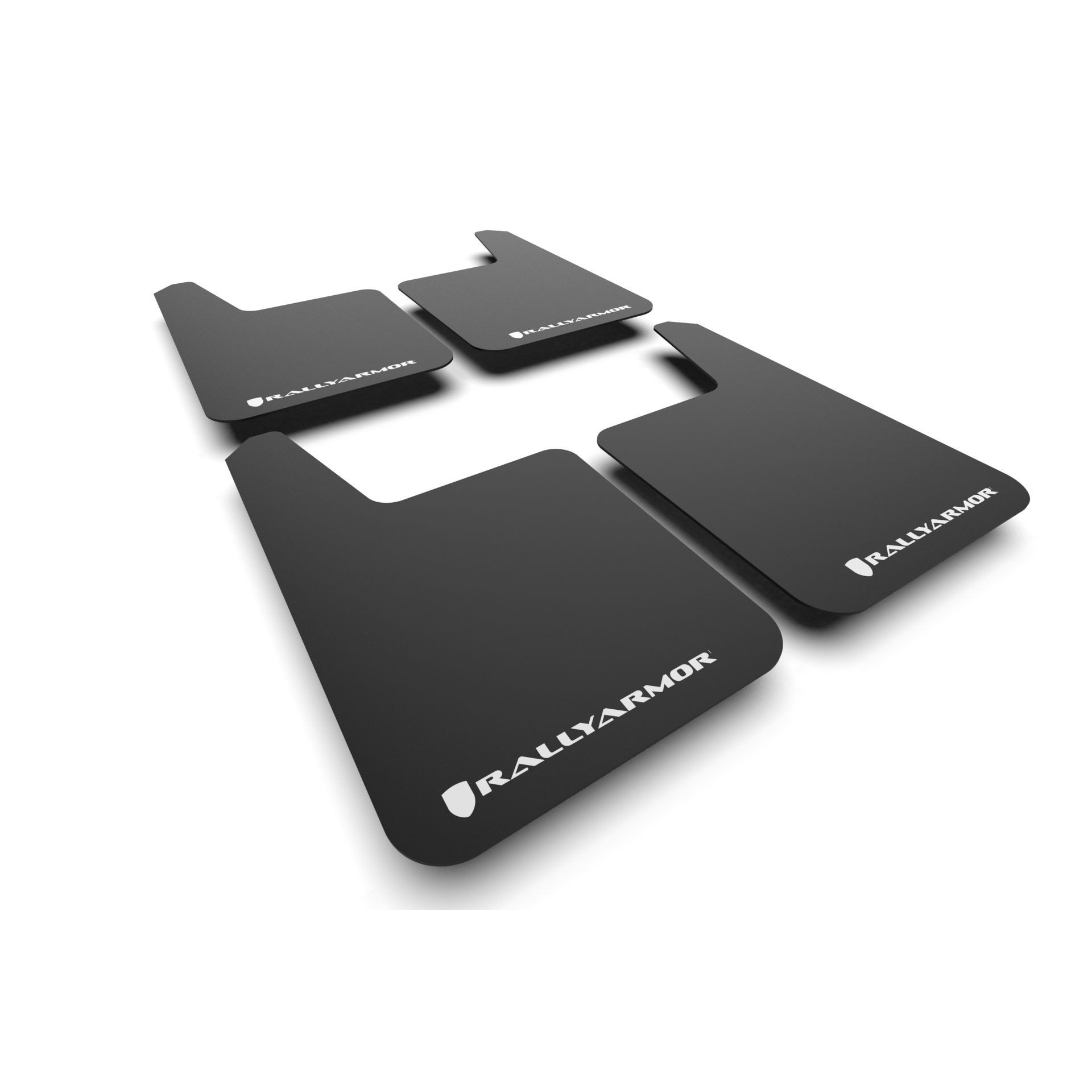 Rally Armor MF20-BAS-WH - Universal - Black Mud Flap/White Logo