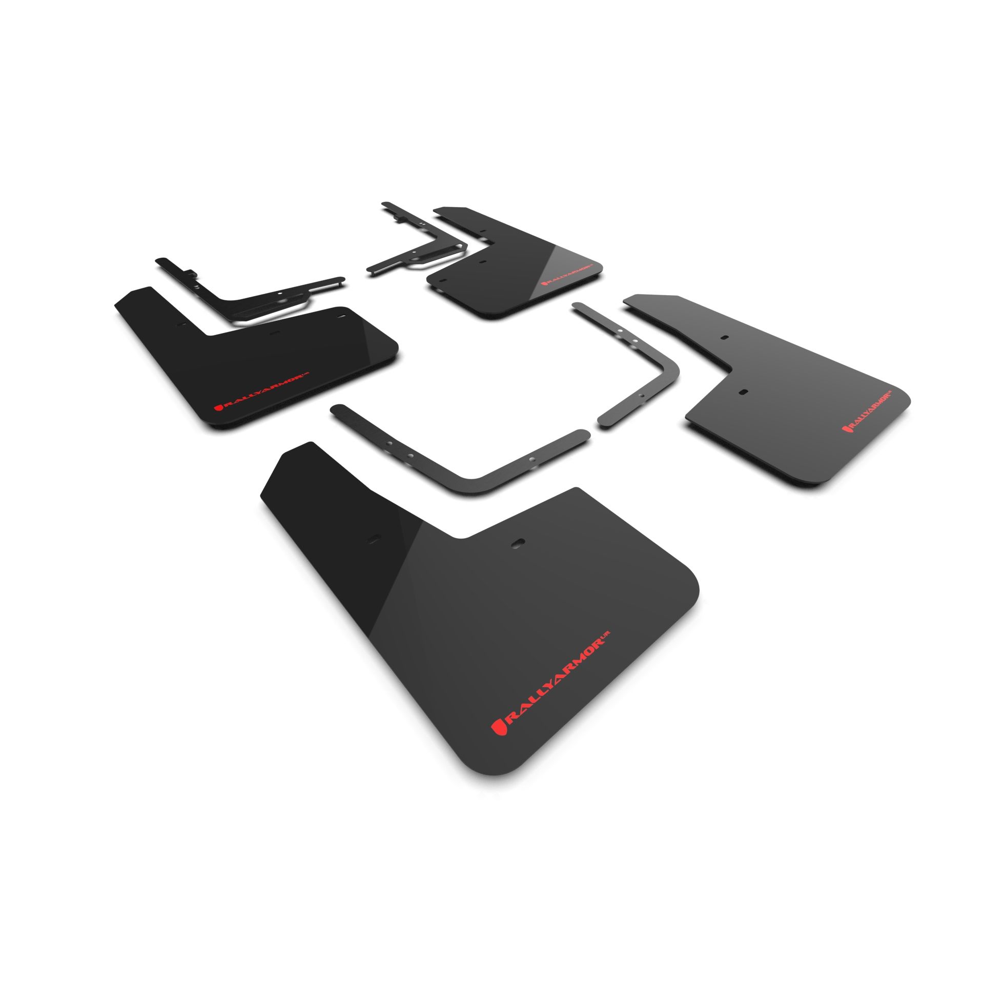 Rally Armor MF73-UR-BLK-RD - 2021-25 Ford Raptor - Black Mud Flap/Red Logo