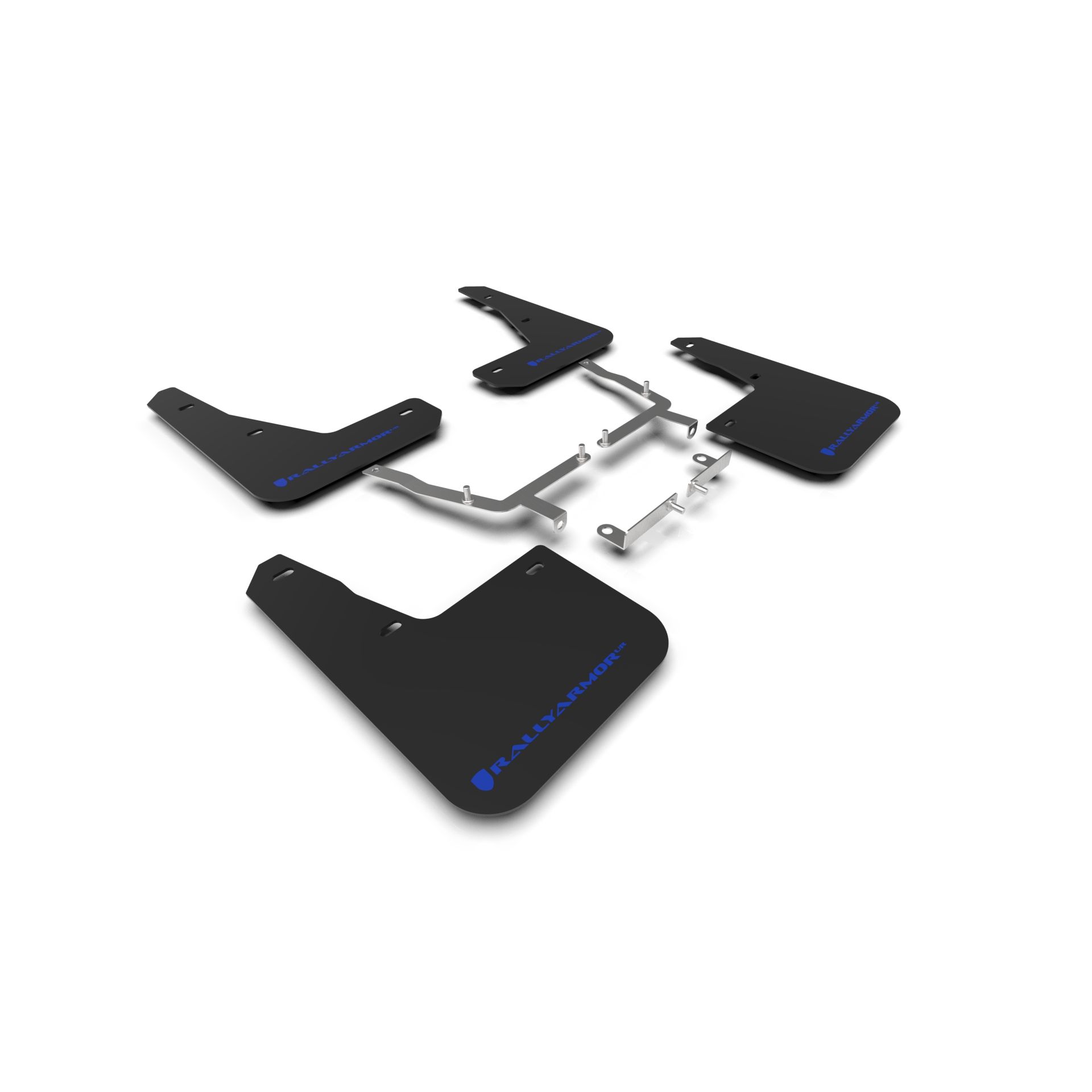 Rally Armor MF77-UR-BLK/BL -  2019-25 Mk4 Ford Focus ST Hatchback - Black Mud Flap/Blue Logo