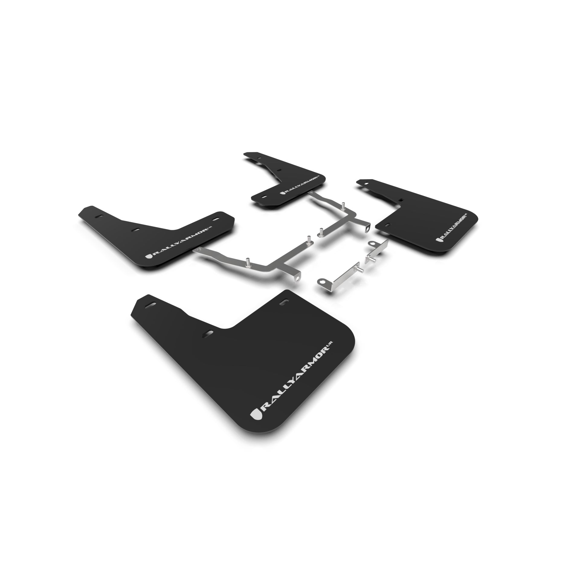 Rally Armor MF77-UR-BLK/WH -  2019-25 Mk4 Ford Focus ST Hatchback - Black Mud Flap/White Logo