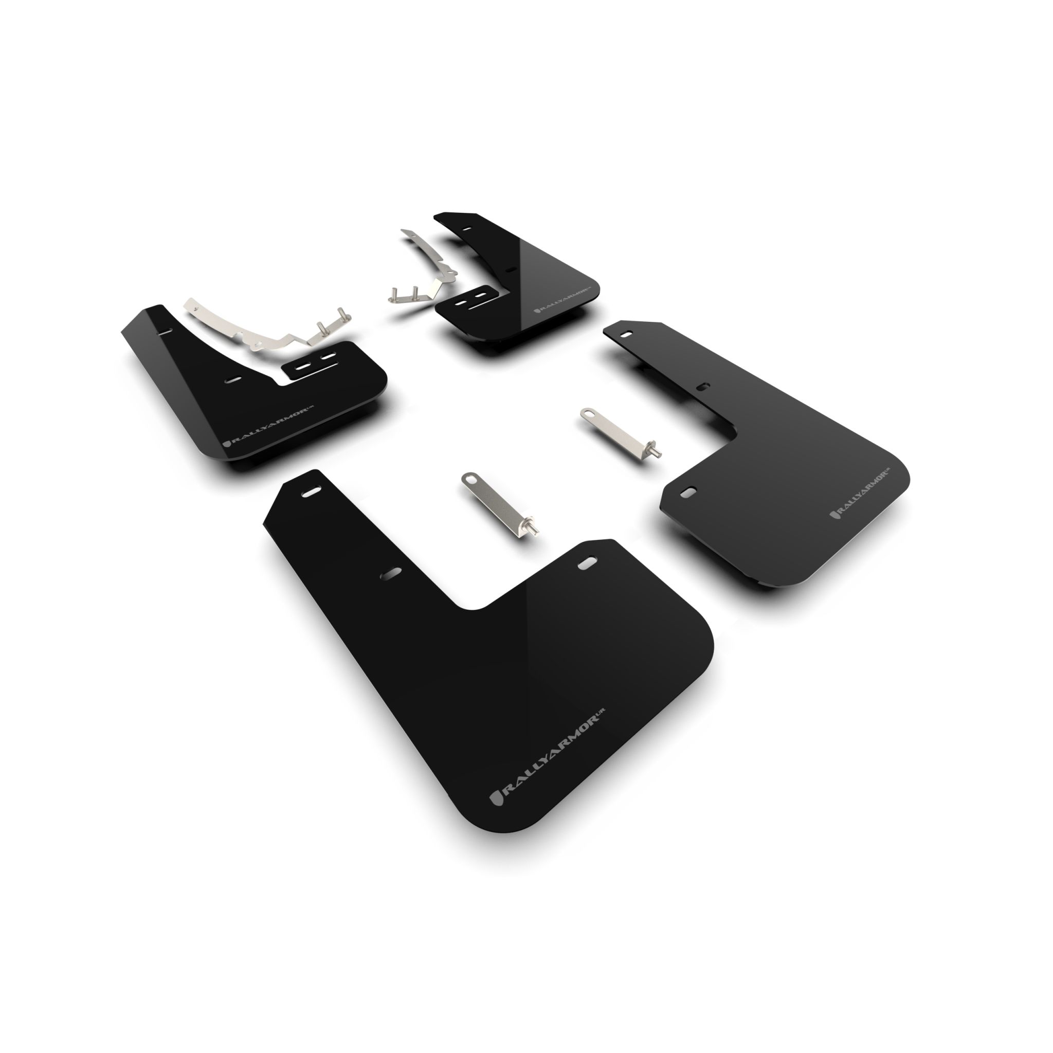 Rally Armor MF80-UR-BLK/GRY -  2022-25 VW MK8 Golf GTI & R  - Black Mud Flap/Grey Logo