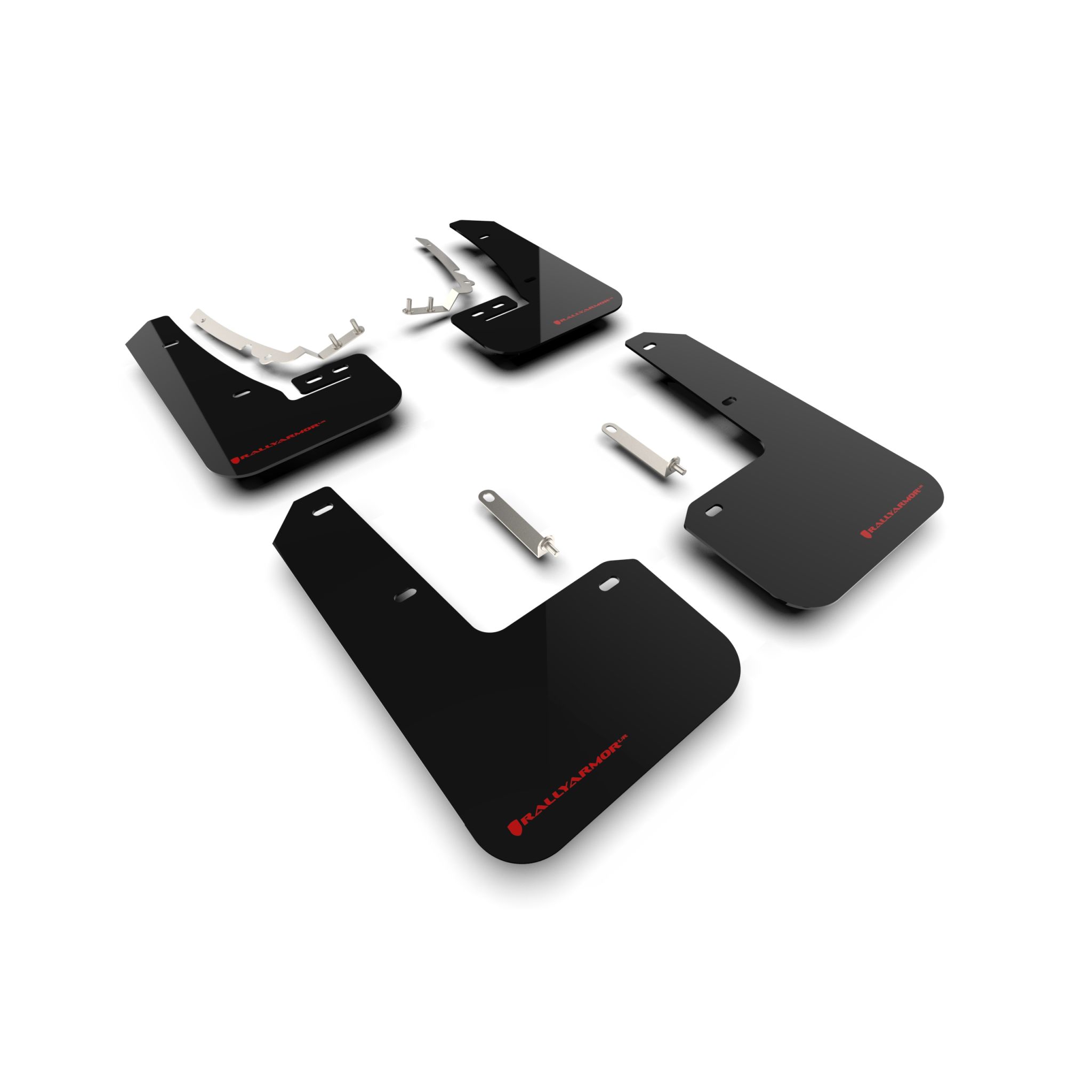 Rally Armor MF80-UR-BLK/RD -  2022-25 VW MK8 Golf GTI & R  - Black Mud Flap/Red Logo