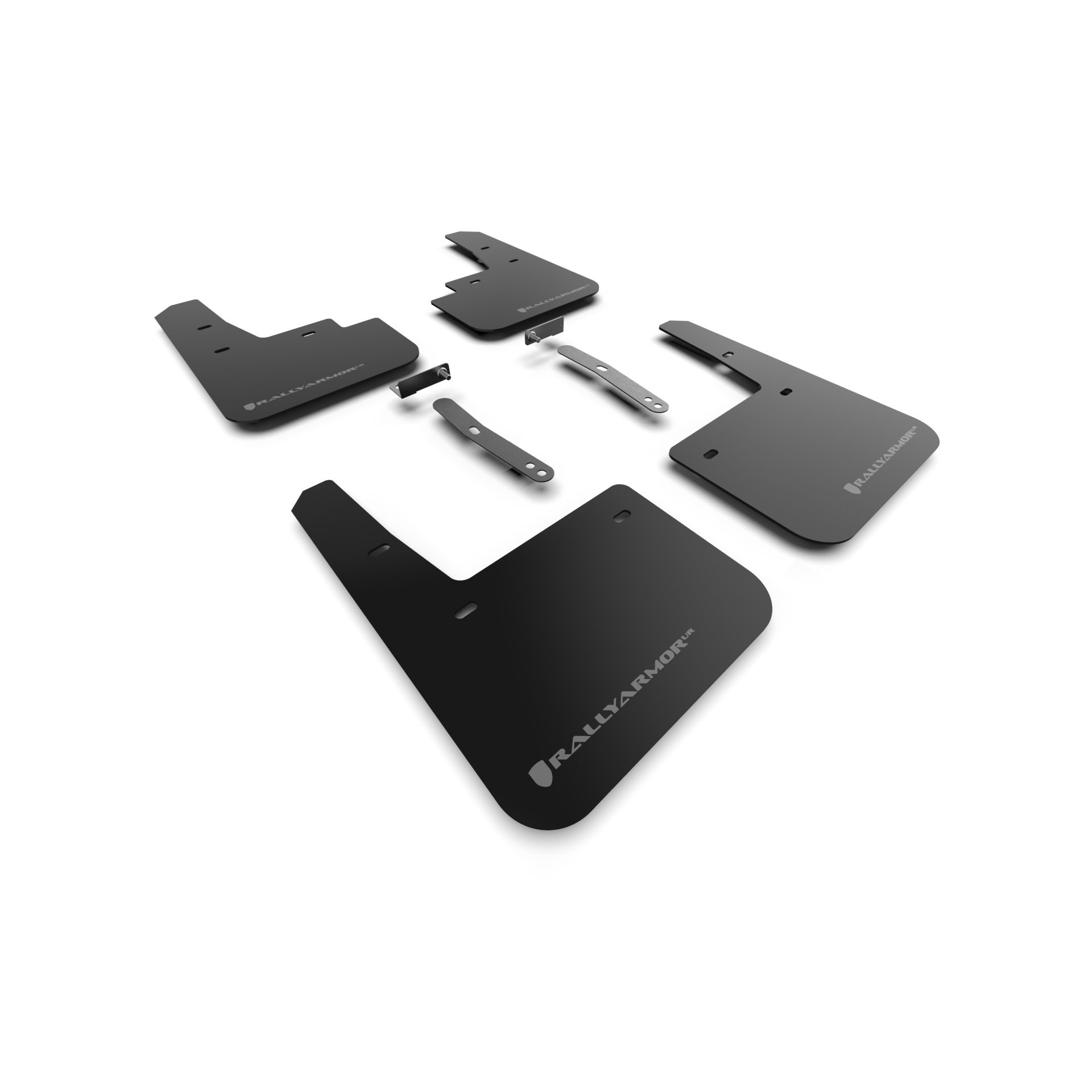 Rally Armor MF83-UR-BLK/GRY -  2022-23 Hyundai Kona N  - Black Mud Flap/Grey Logo