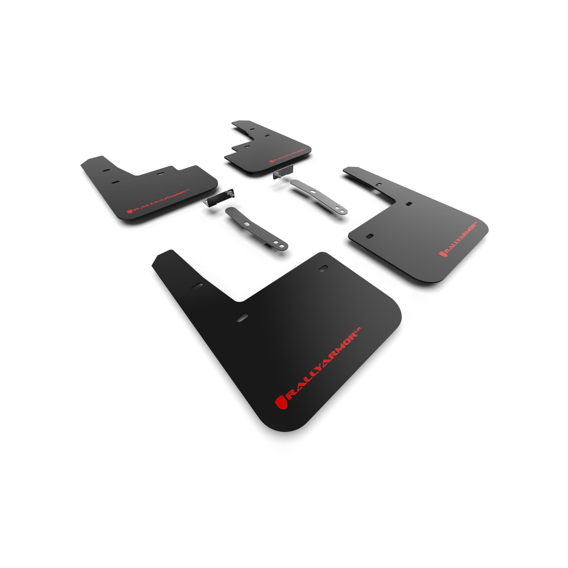 Rally Armor MF83-UR-BLK/RD -  2022-23 Hyundai Kona N  - Black Mud Flap/Red Logo