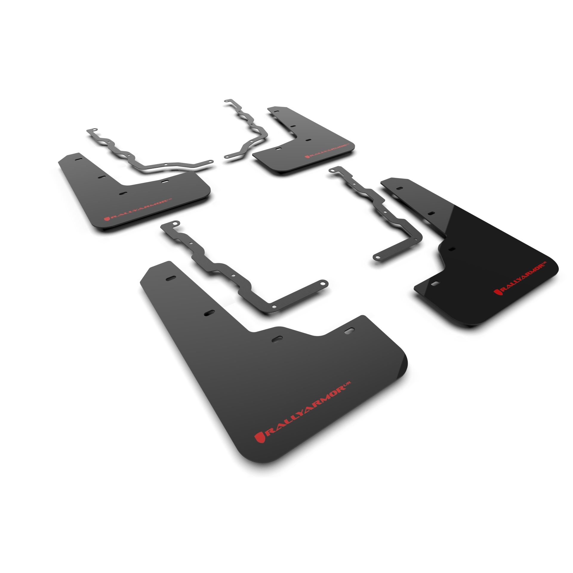 Rally Armor MF86-UR-BLK-RD - 2020-25 Ford Puma ST  - Black Mud Flap/Red Logo