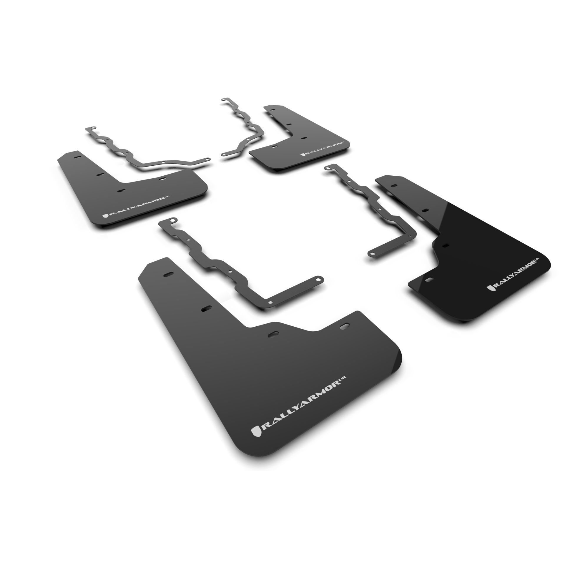 Rally Armor MF86-UR-BLK-WH - 2020-25 Ford Puma ST  - Black Mud Flap/White Logo