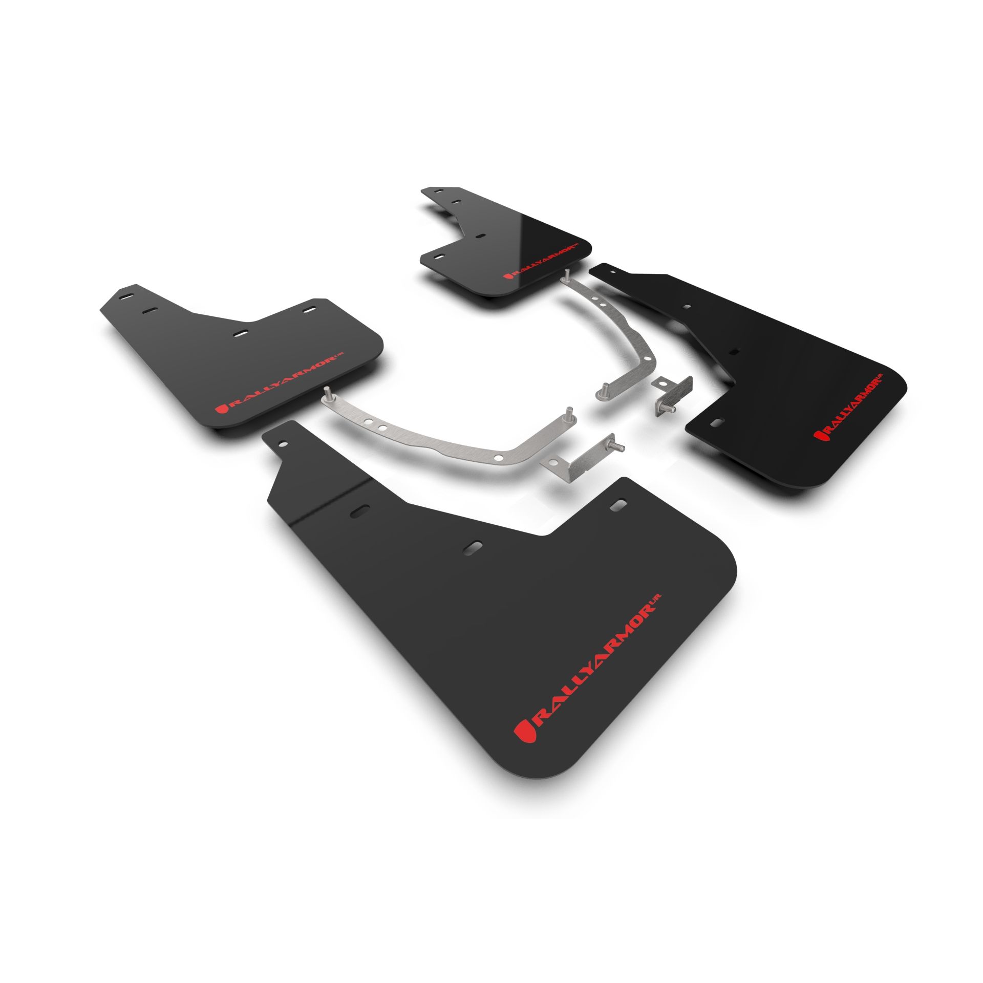 Rally Armor MF87-UR-BLK-RD - 2022-24 Hyundai Ioniq 5  - Black Mud Flap/Red Logo