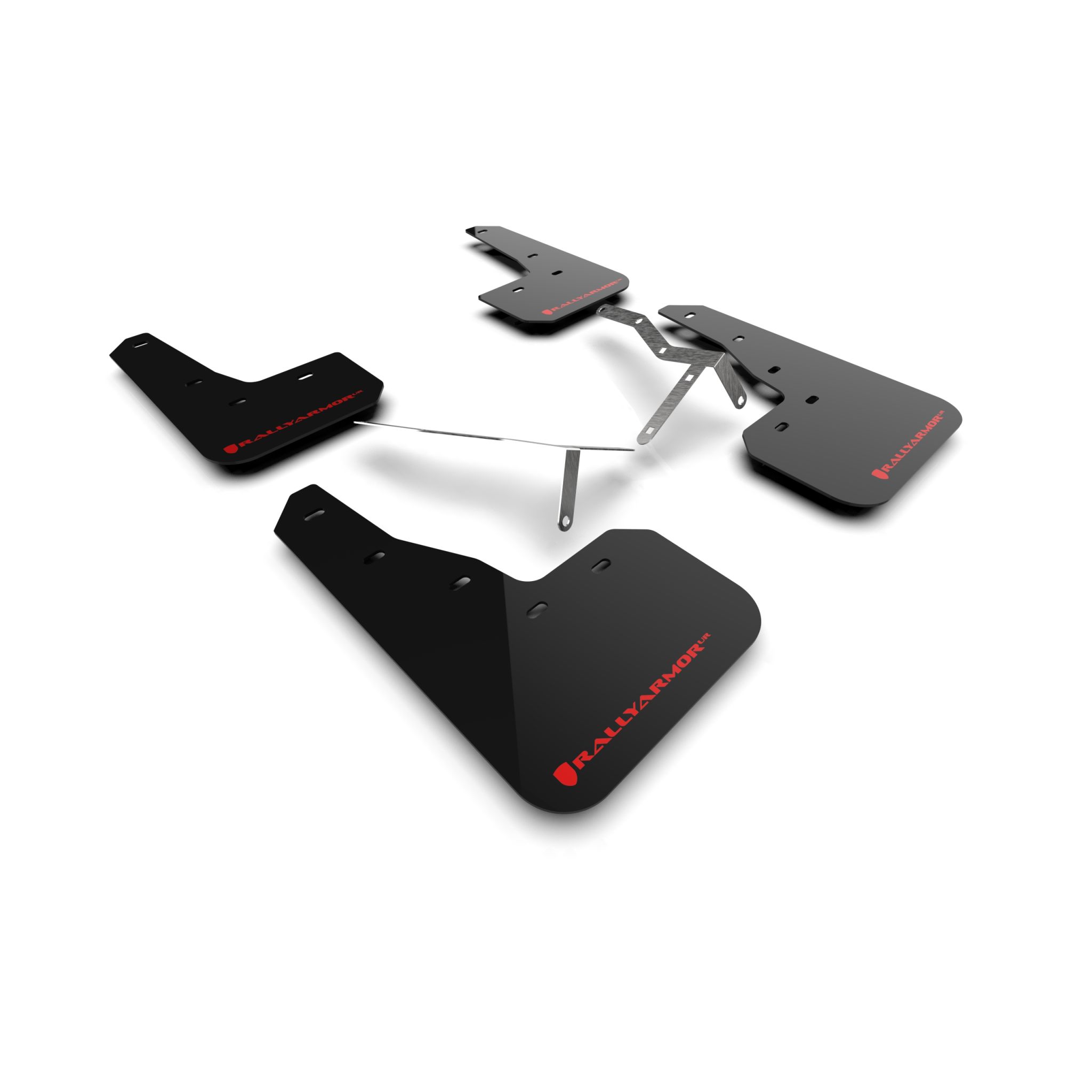 Rally Armor MF90-UR-BLK/RD - 2022-25 Honda Civic, Civic Si, Sport - Black Mud Flap/Red Logo