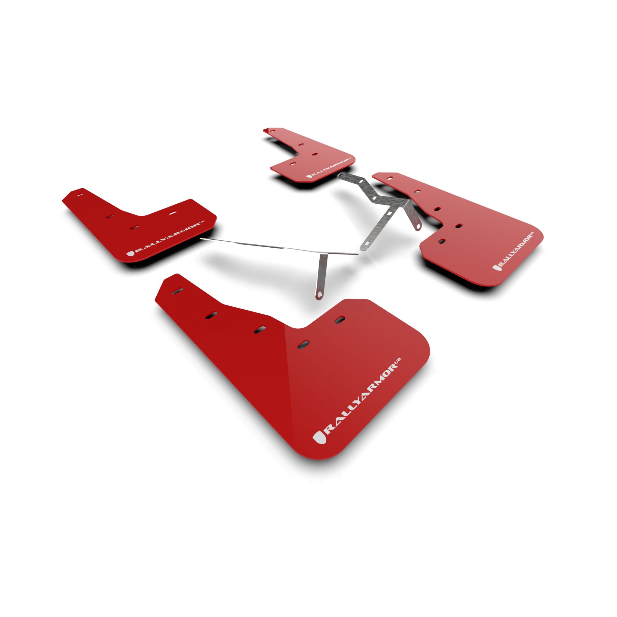 Rally Armor MF90-UR-RD/WH - 2022-25 Honda Civic, Civic Si, Sport - Red Mud Flap/White Logo