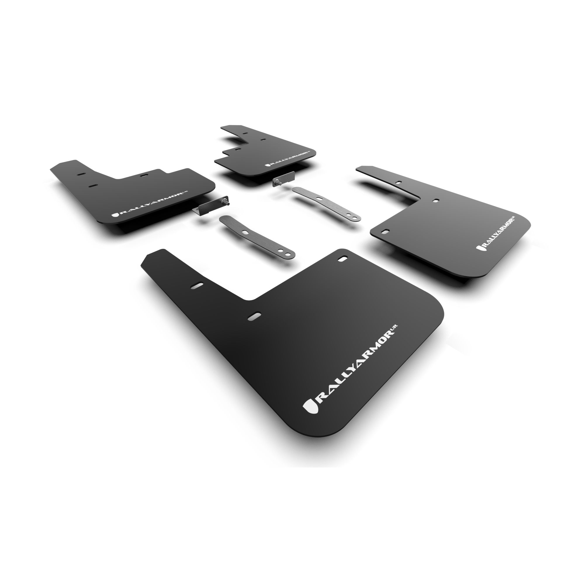 Rally Armor MF93-UR-BLK/WH -  2022-23 Hyundai Kona N Line  - Black Mud Flap/White Logo