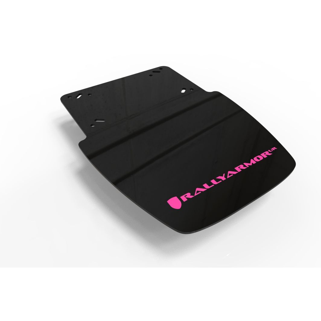 Rally Armor MF95-UR-BLK/CPK - 2019-25 Can-Am Ryker - Black Mud Flap/Pink Logo