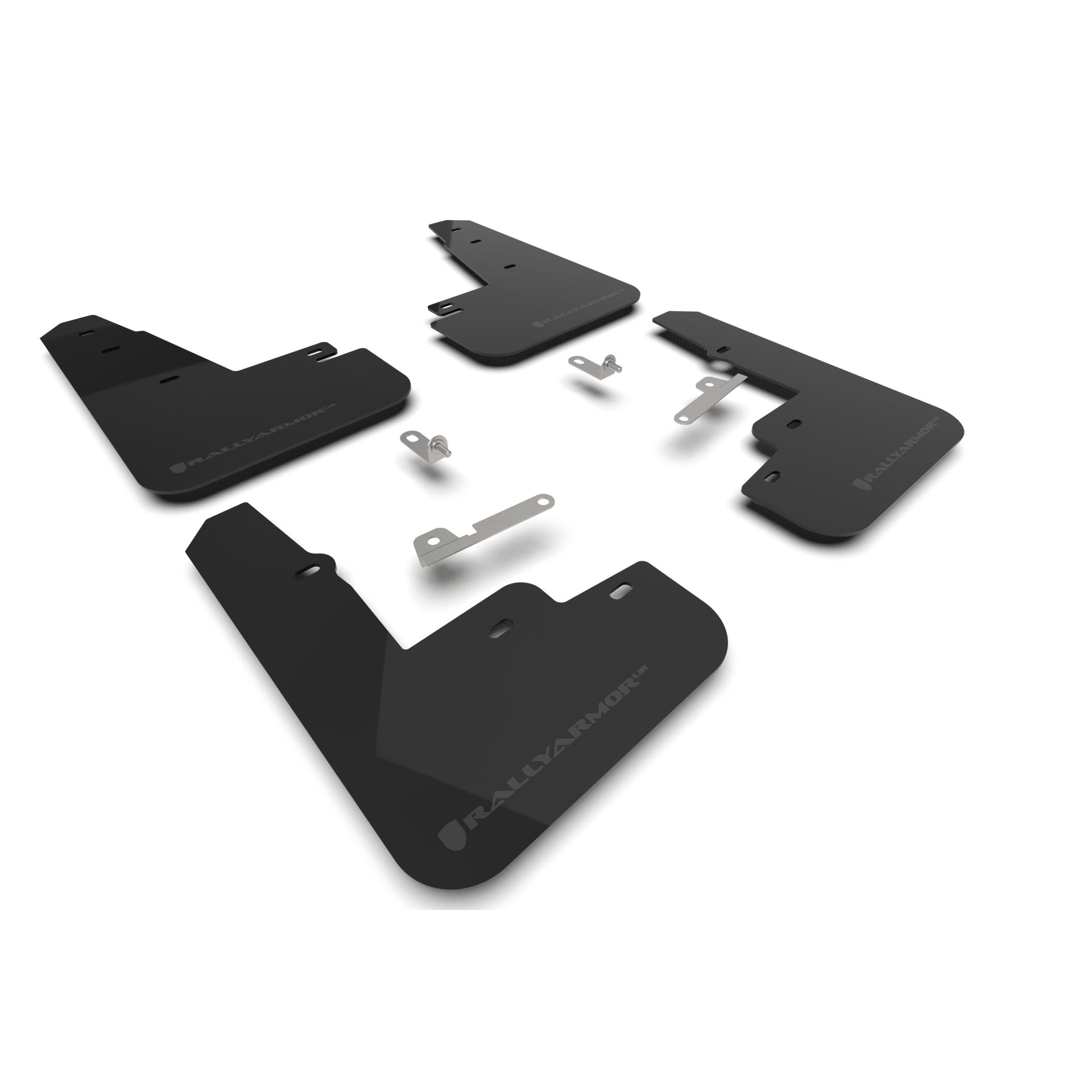 Rally Armor MF96-UR-BLK-DGRY - 2021-25 Ford Mustang Mach-E - Black Mud Flap/Dark Grey Logo