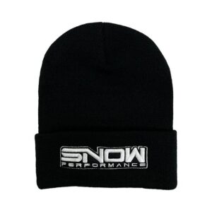 Snow Beanie Black, White Logo