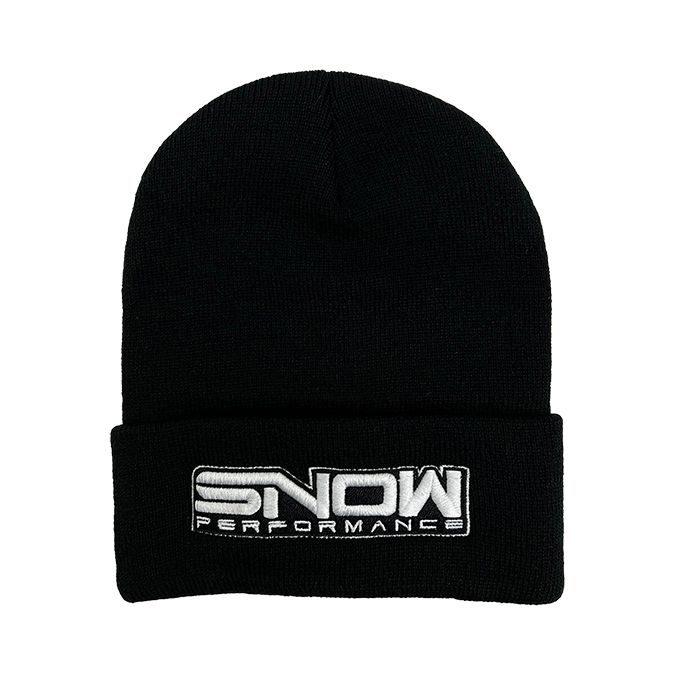 Snow Beanie Black, White Logo