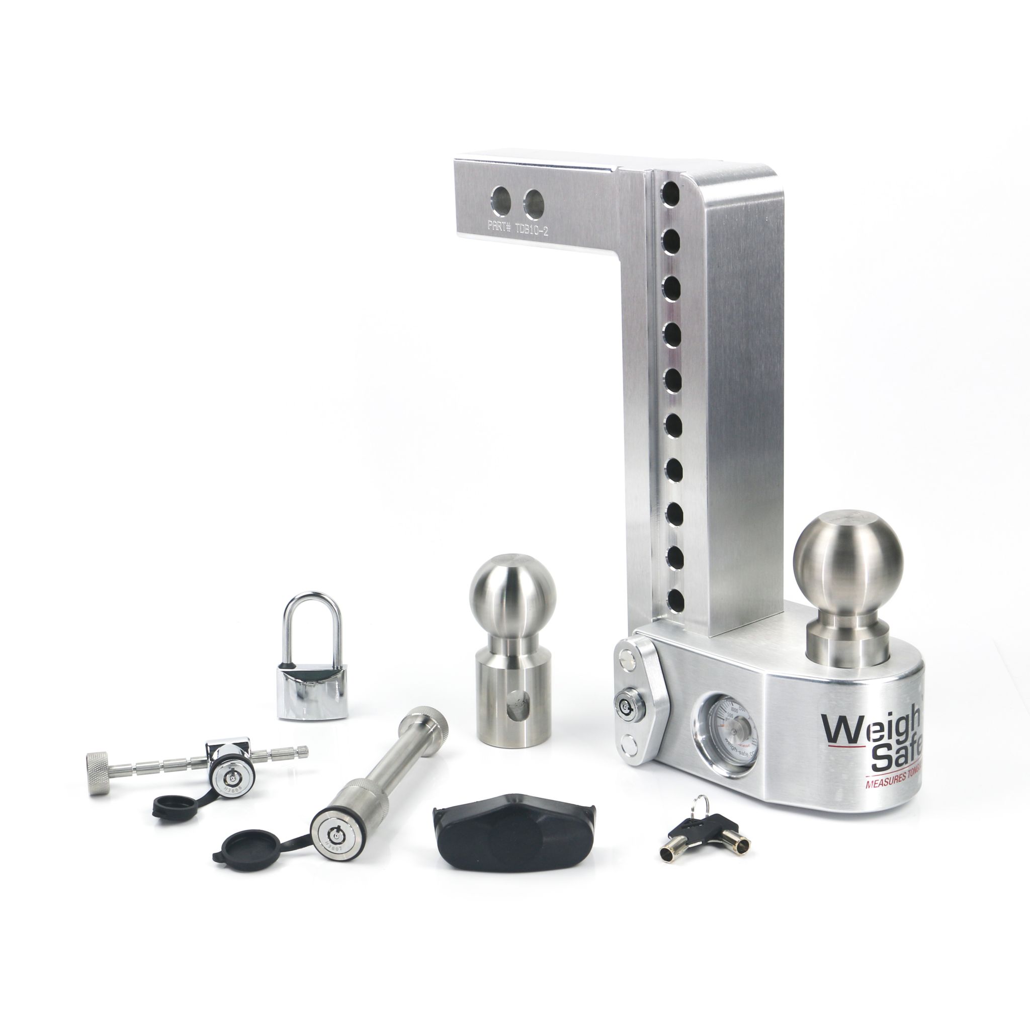 Weigh Safe 10" Drop Hitch with 2" Shank Keyed Alike WS05, WS11, WS12 Included