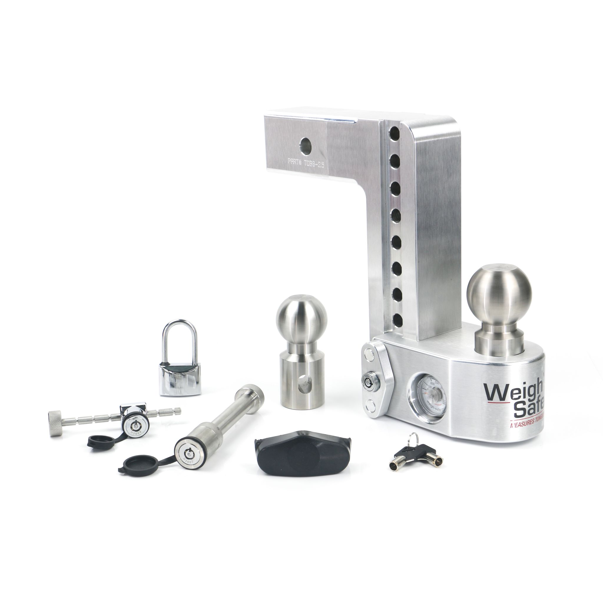 Weigh Safe 8" Drop Hitch with 2.5" Shank Keyed Alike WS05, WS11, WS12 Included